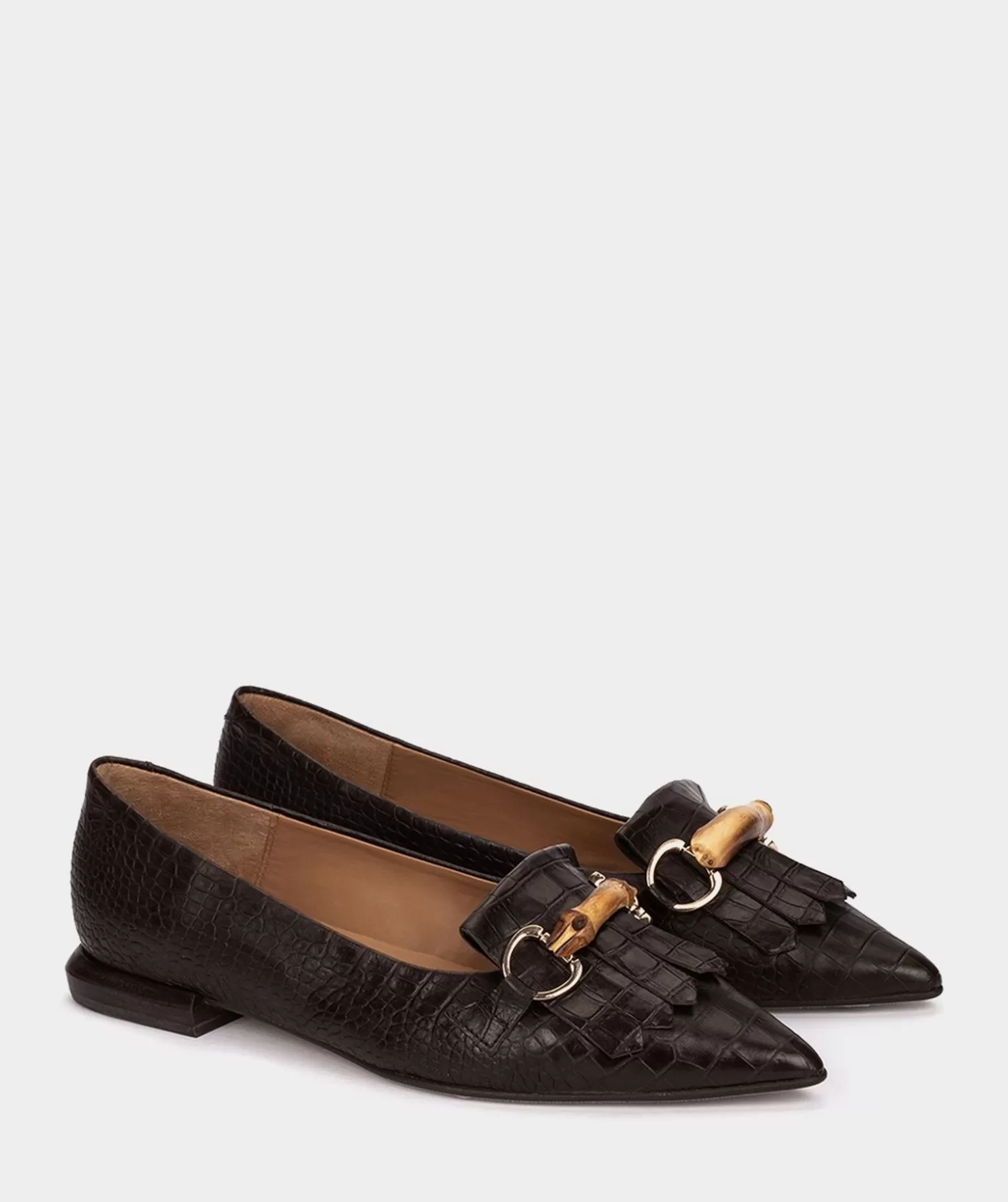 Pedro Miralles Ballerines En Cuir Avec Imprime Animalier De Couleur Marron