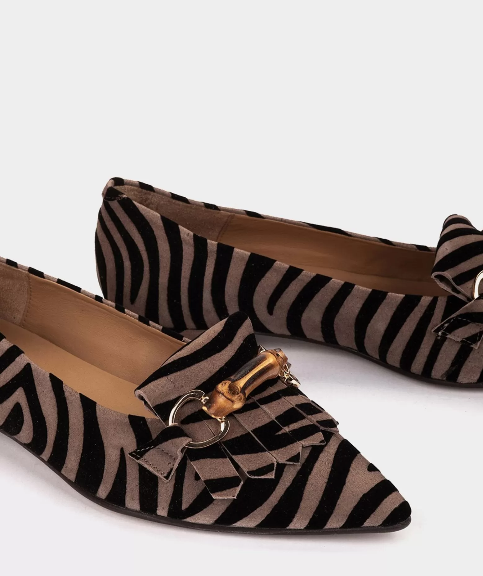 Pedro Miralles Ballerines En Cuir Avec Motif Animalier