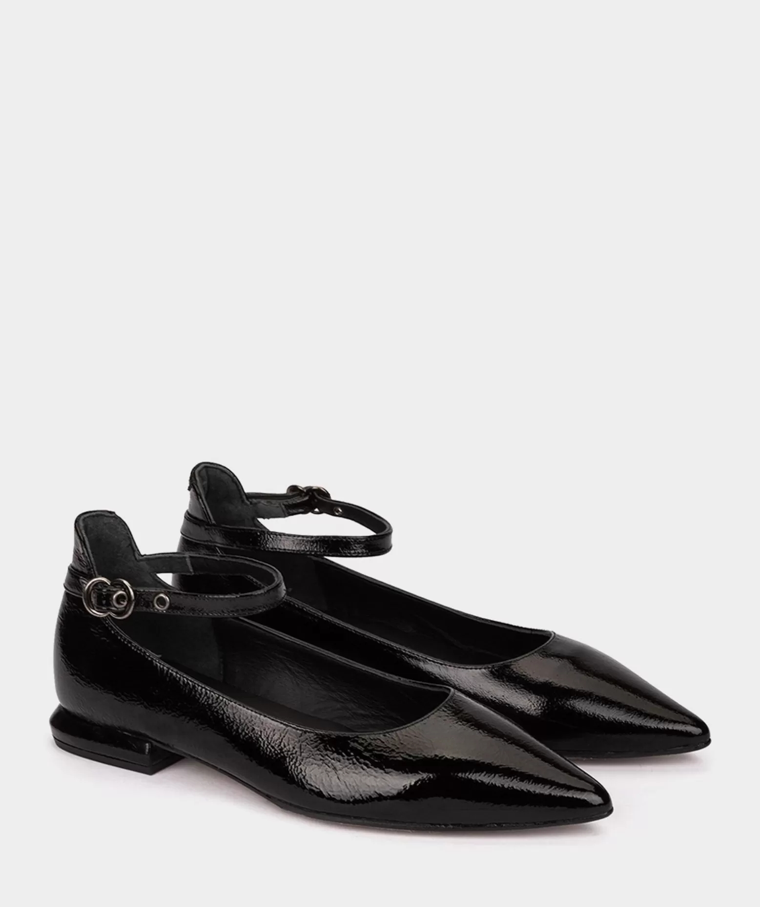 Pedro Miralles Ballerines En Cuir Verni En Noir