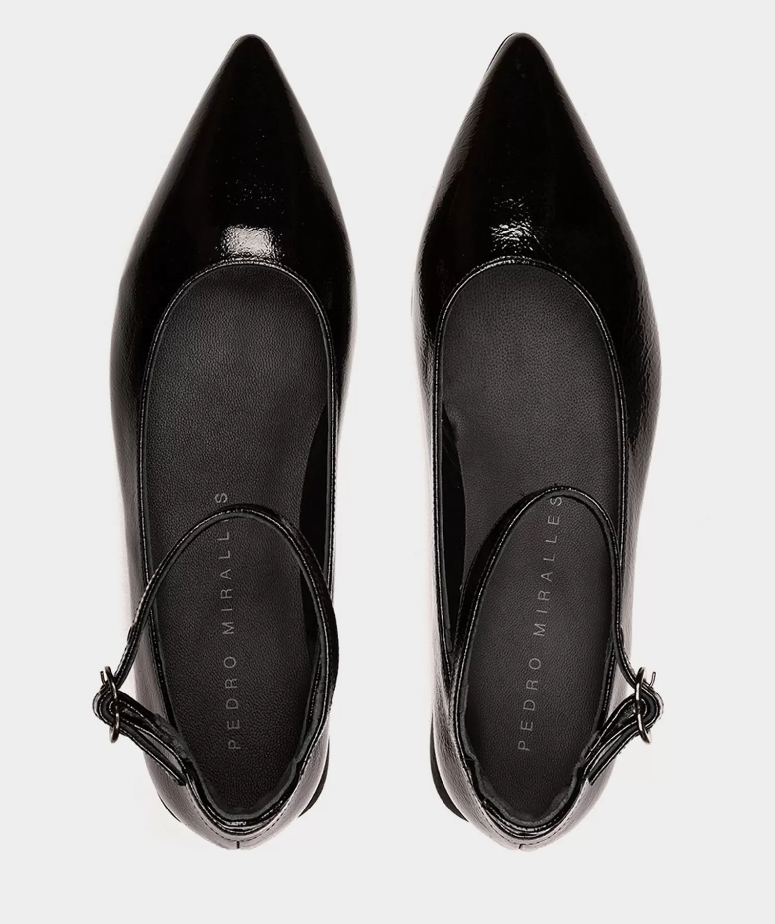 Pedro Miralles Ballerines En Cuir Verni En Noir