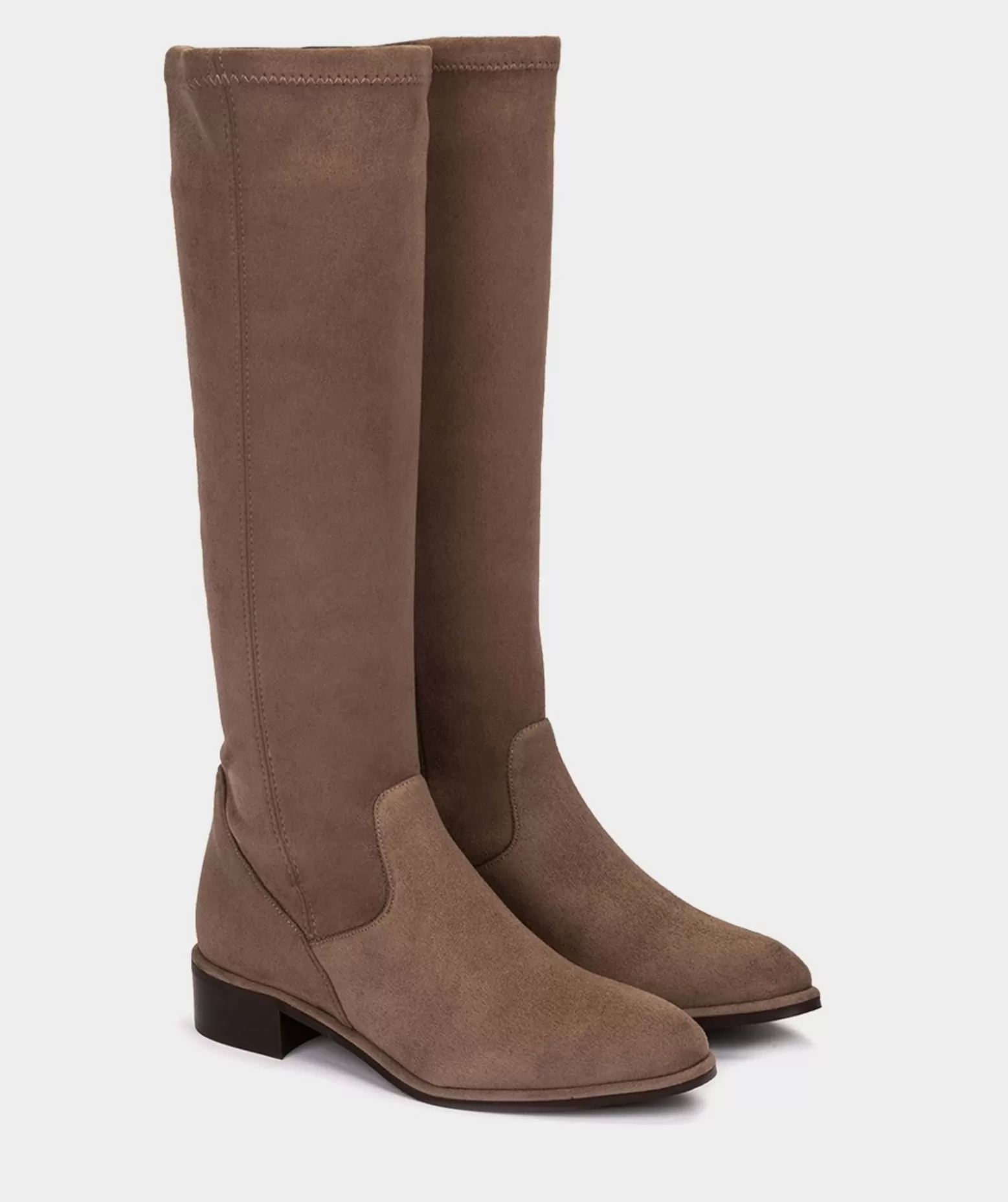 Pedro Miralles Botte En Cuir Vegetalien Elastique De Couleur Taupe