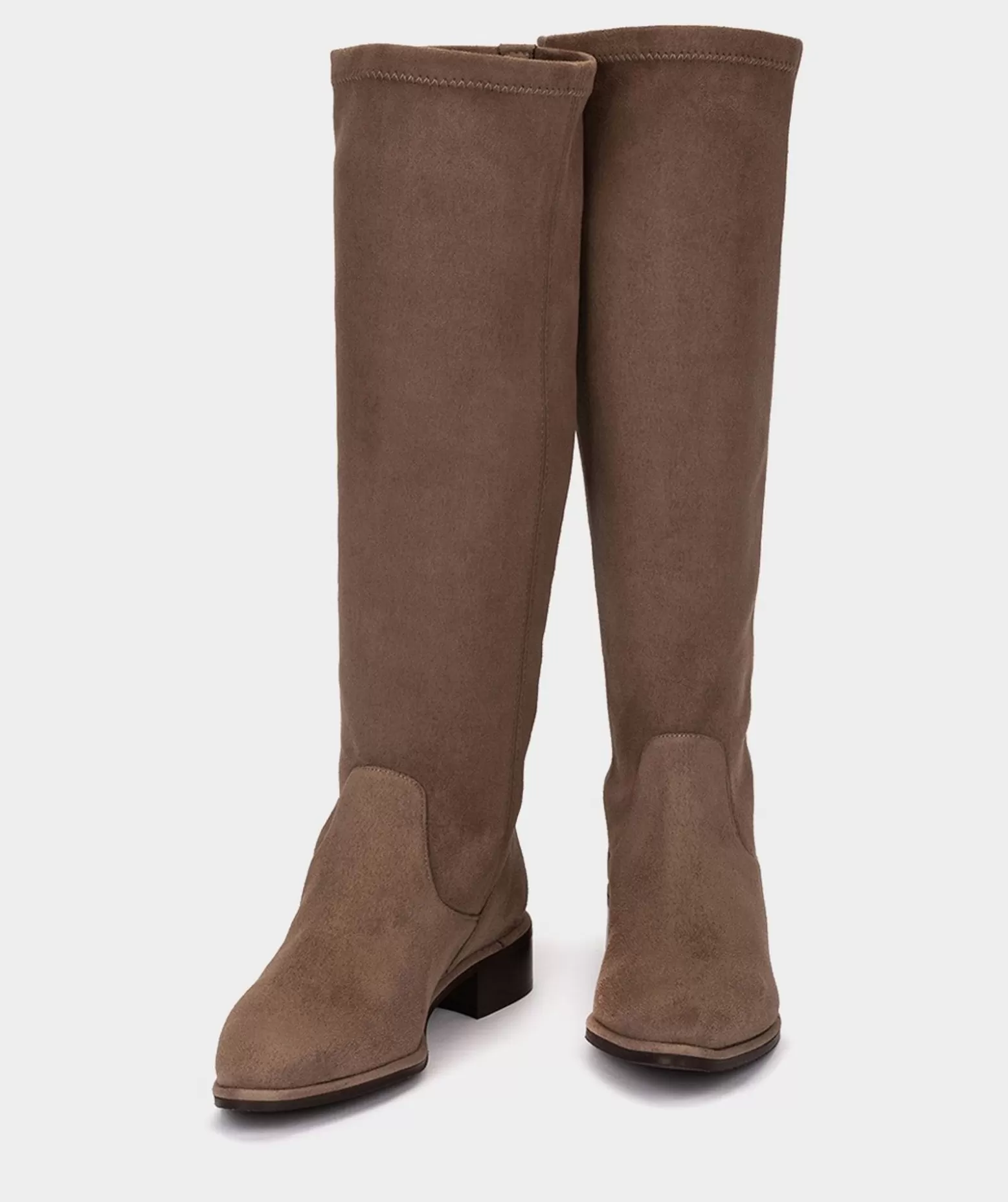 Pedro Miralles Botte En Cuir Vegetalien Elastique De Couleur Taupe