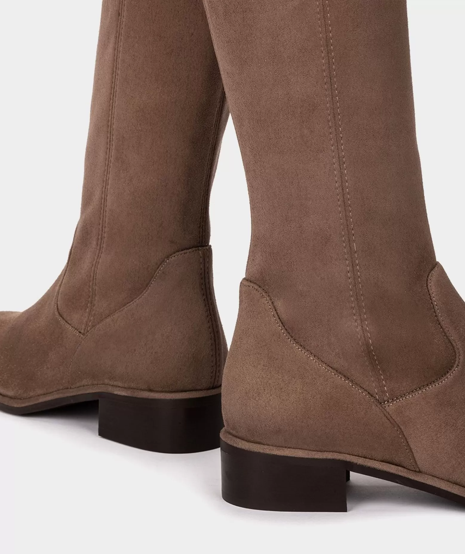 Pedro Miralles Botte En Cuir Vegetalien Elastique De Couleur Taupe