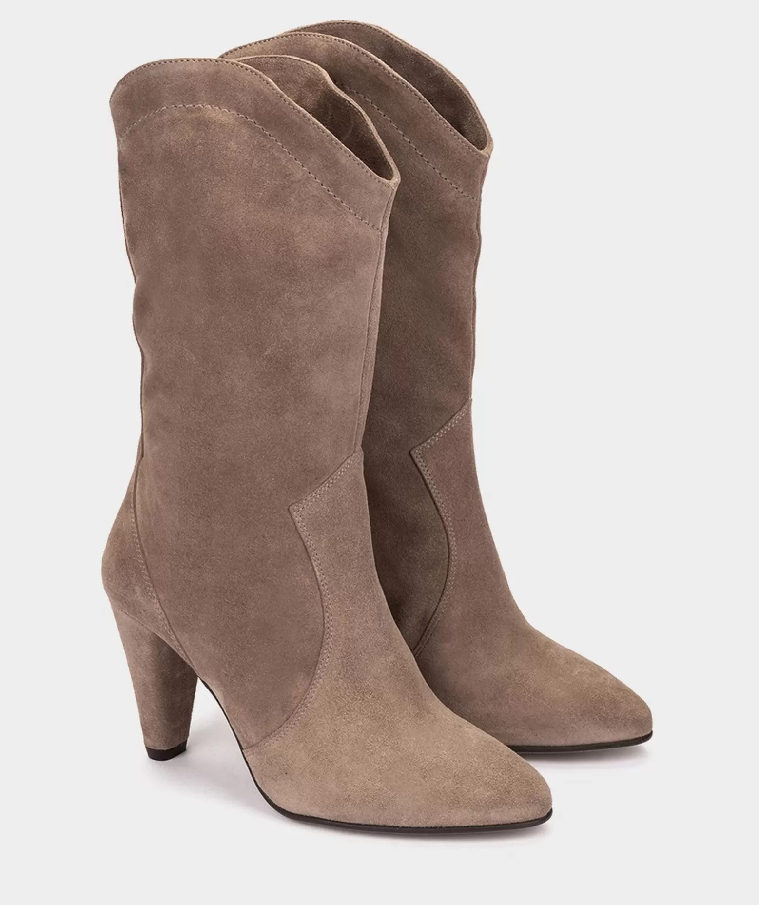 Pedro Miralles Bottes A Talons Hauts En Cuir Suede Marron