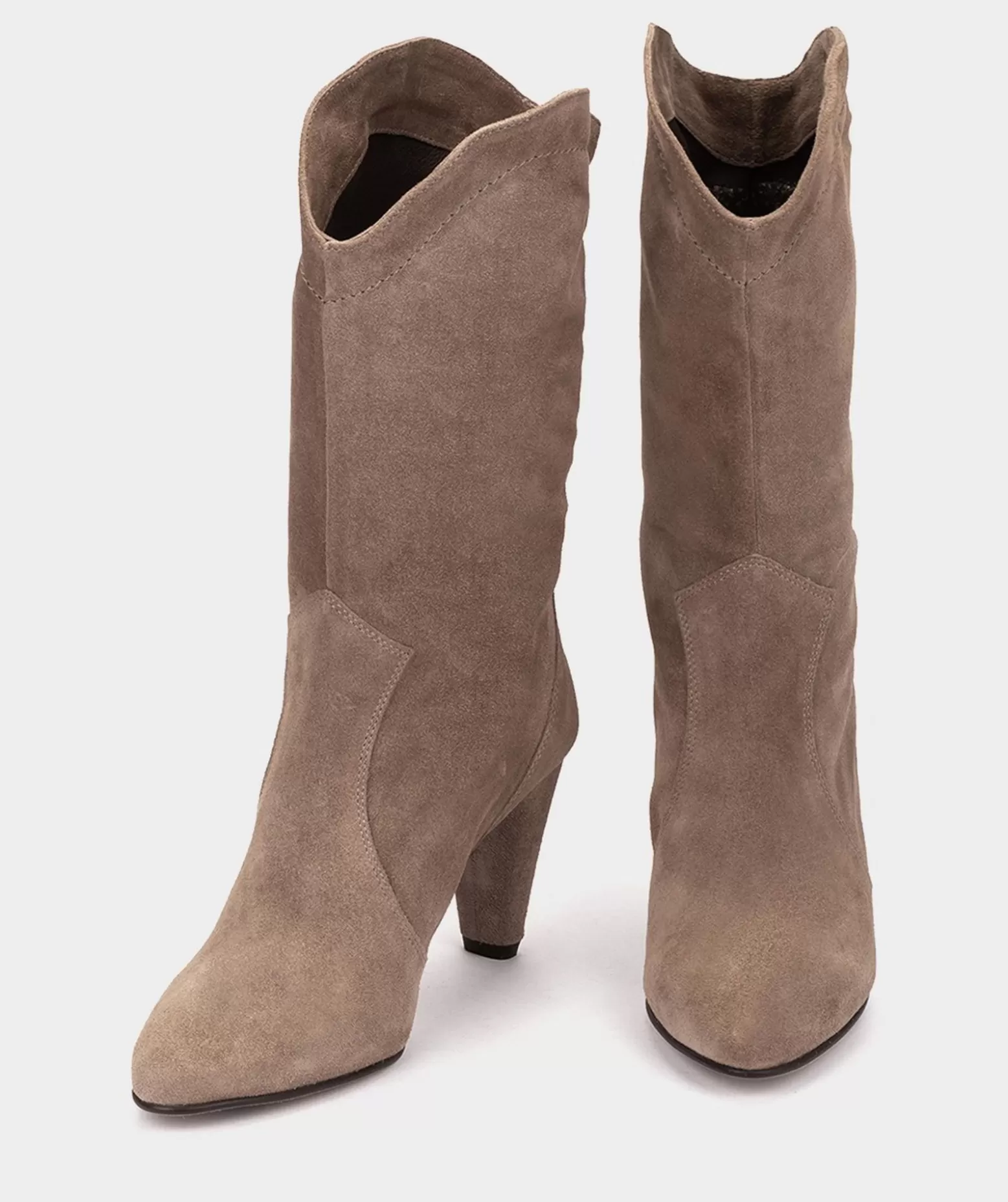 Pedro Miralles Bottes A Talons Hauts En Cuir Suede Marron