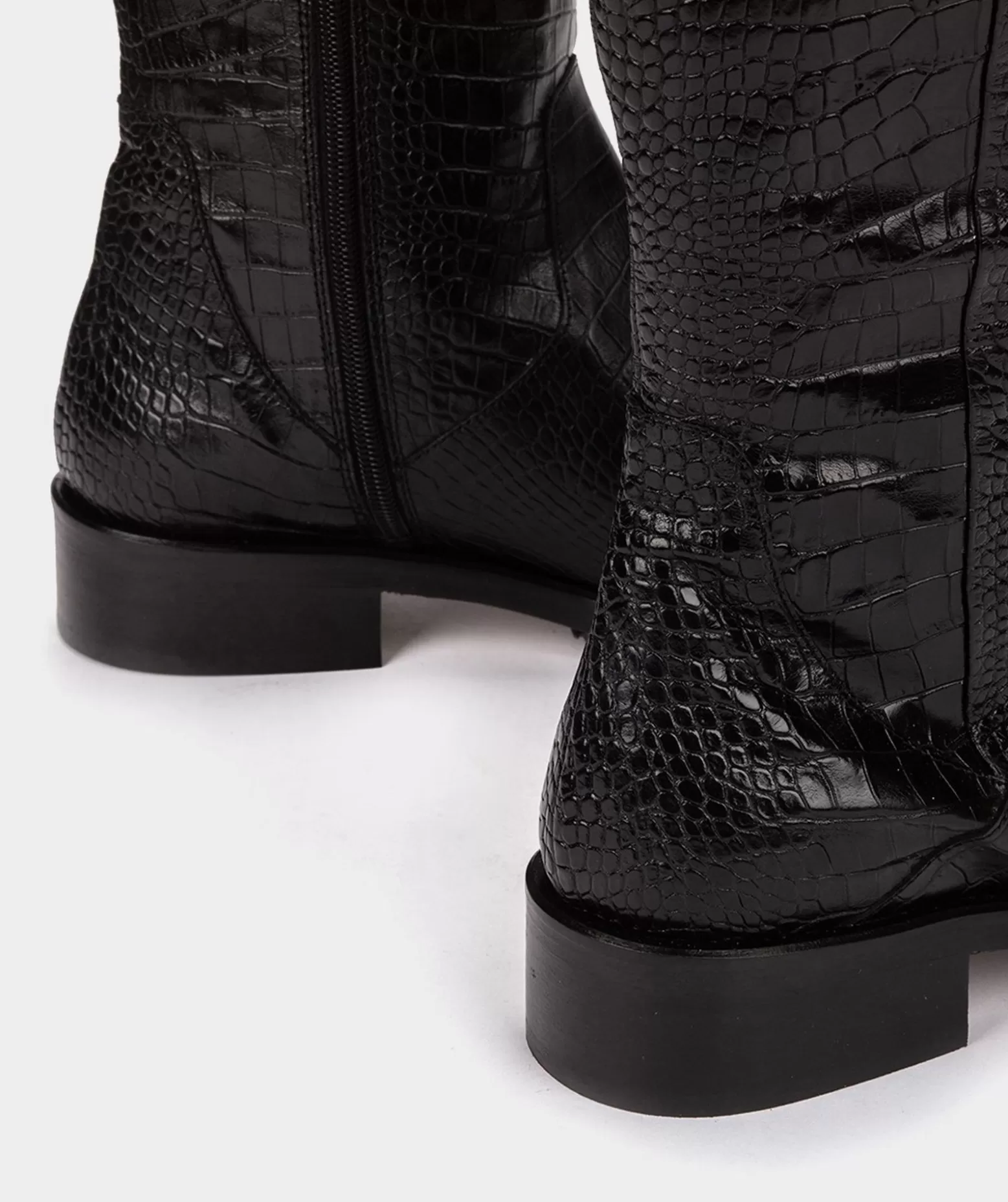 Pedro Miralles Bottes Compensees En Cuir Gaufre De Couleur Noire