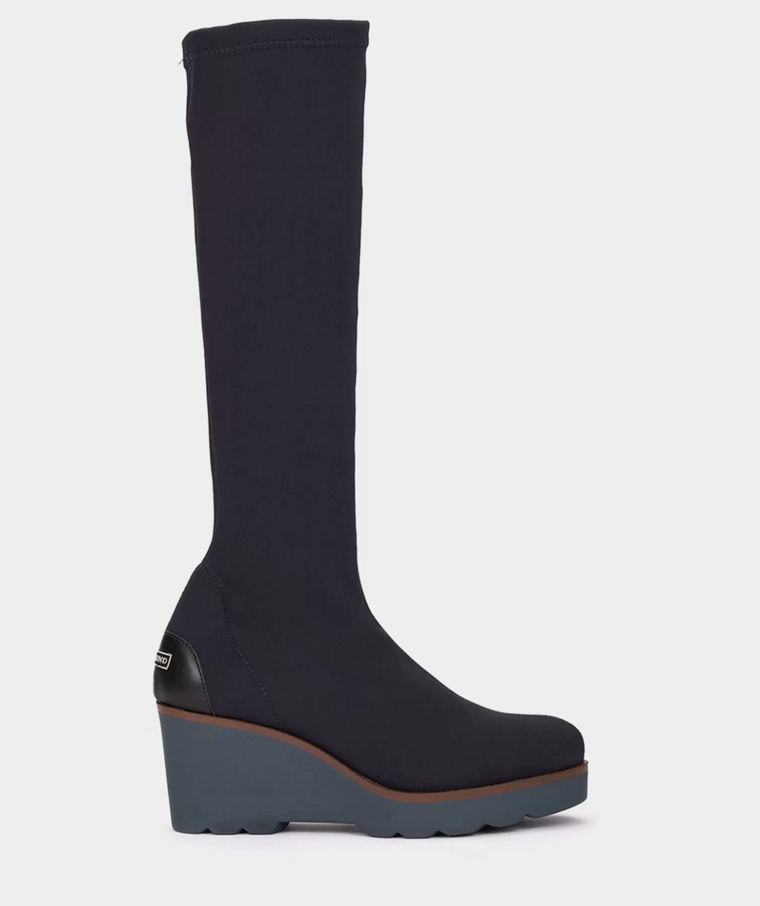 Pedro Miralles Bottes Hautes En Tissu Extensible Bleu Marine