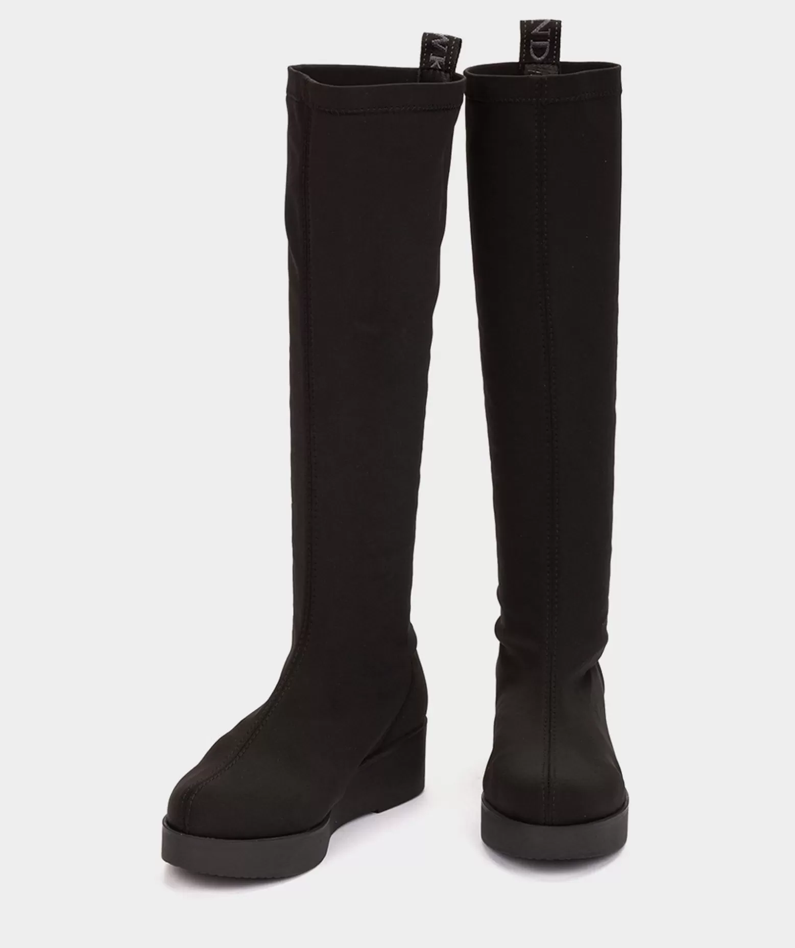 Pedro Miralles Bottes Hautes En Tissu Extensible De Couleur Noire