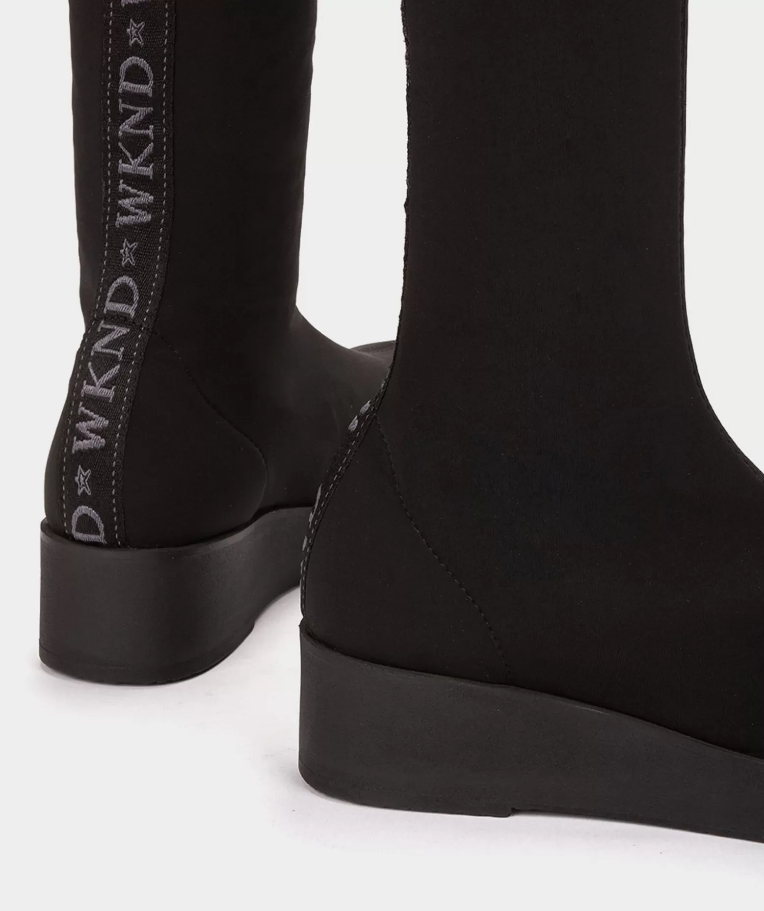 Pedro Miralles Bottes Hautes En Tissu Extensible De Couleur Noire