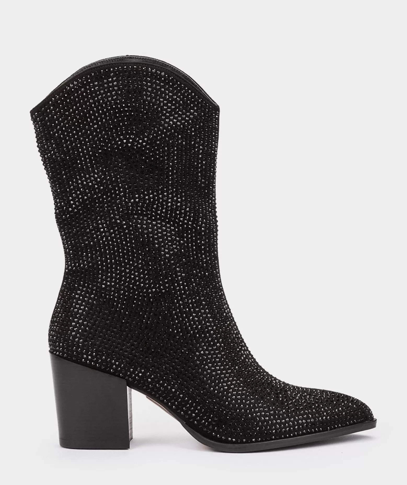 Pedro Miralles Bottes Mi-Montantes En Tissu Avec Strass.