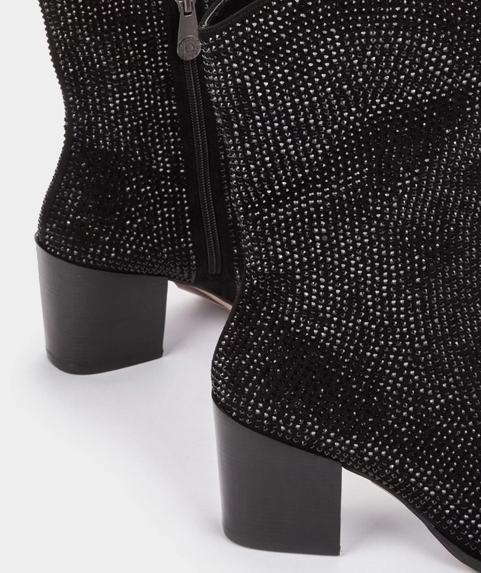 Pedro Miralles Bottes Mi-Montantes En Tissu Avec Strass.