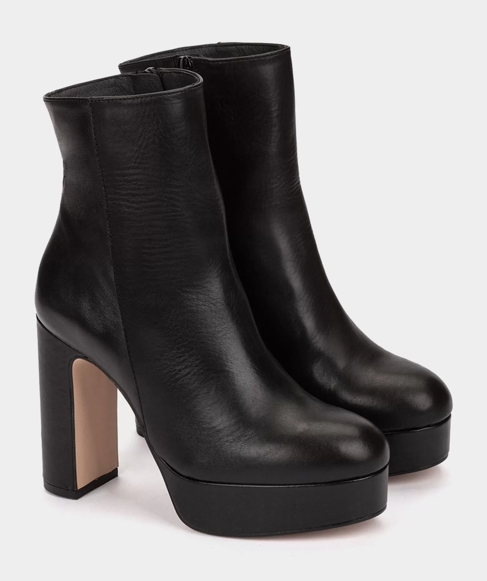 Pedro Miralles Bottines A Talons Avec Plateforme En Cuir Noir