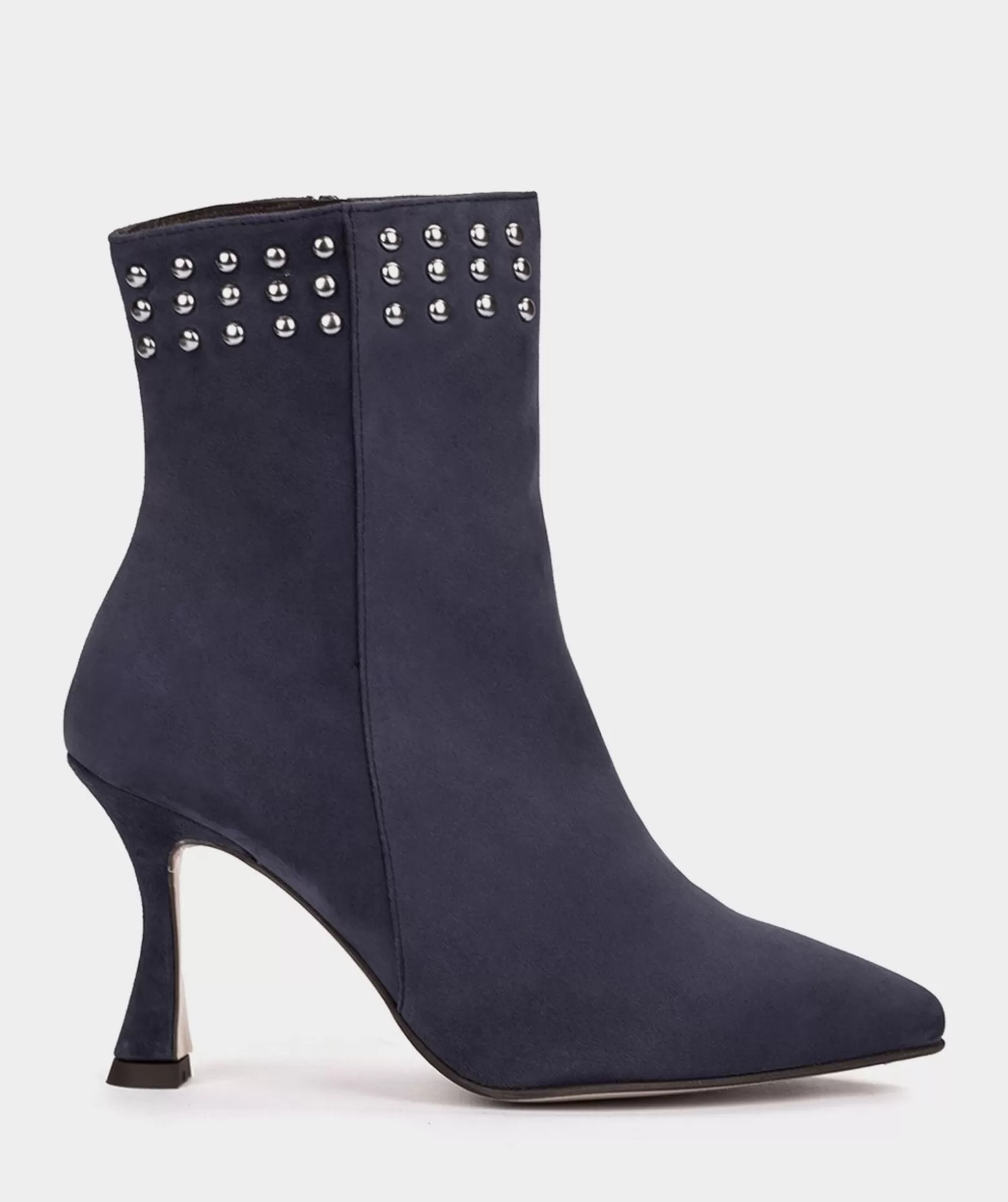 Pedro Miralles Bottines A Talons En Daim Bleu Marine