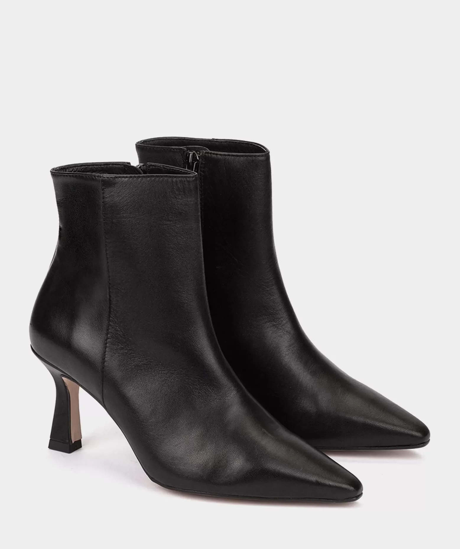 Pedro Miralles Bottines A Talons Et Bout Pointu, Confectionnees En Cuir Beige