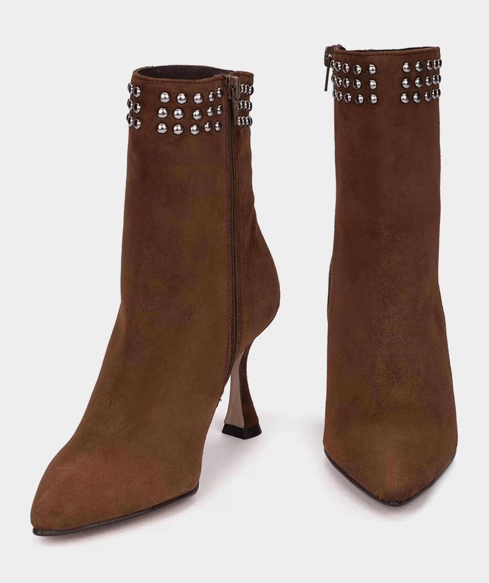 Pedro Miralles Bottines A Talons Hauts En Daim Marron