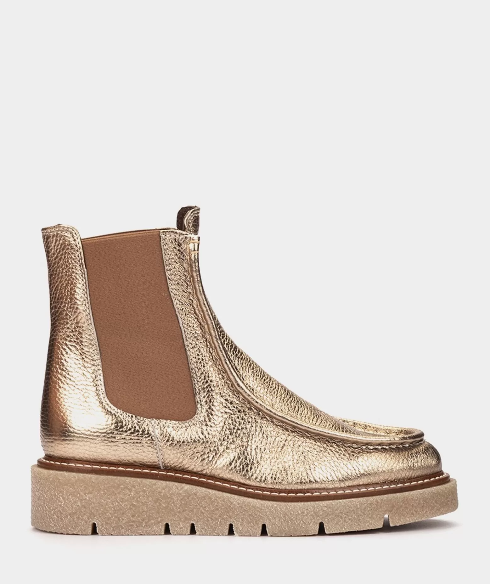 Pedro Miralles Bottines En Cuir Avec Cotes Elastiques De Couleur Platine