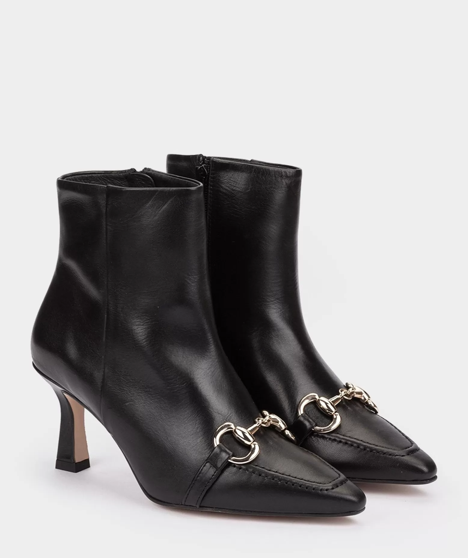 Pedro Miralles Bottines En Cuir Avec Talon Et Embellissement