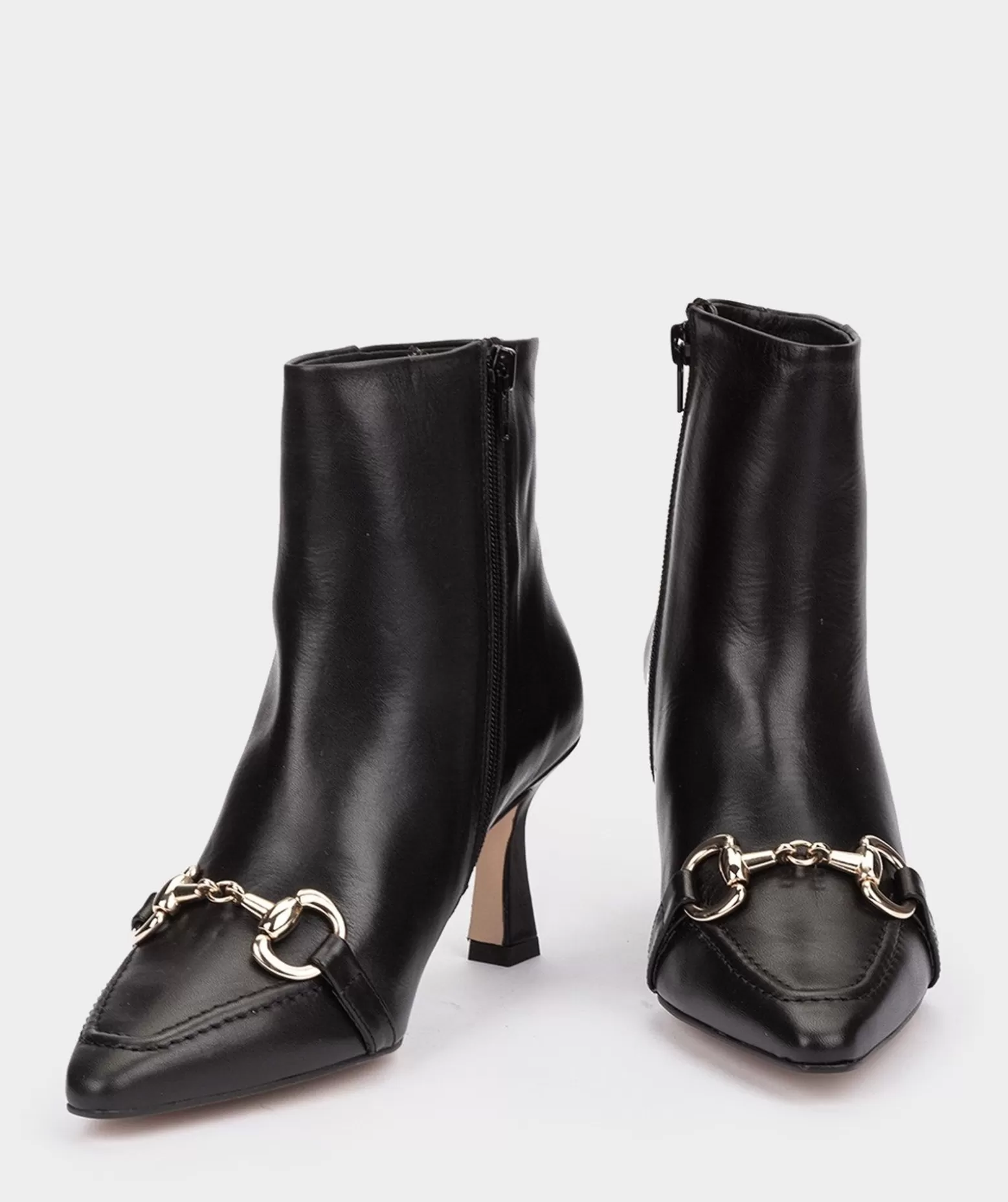 Pedro Miralles Bottines En Cuir Avec Talon Et Embellissement