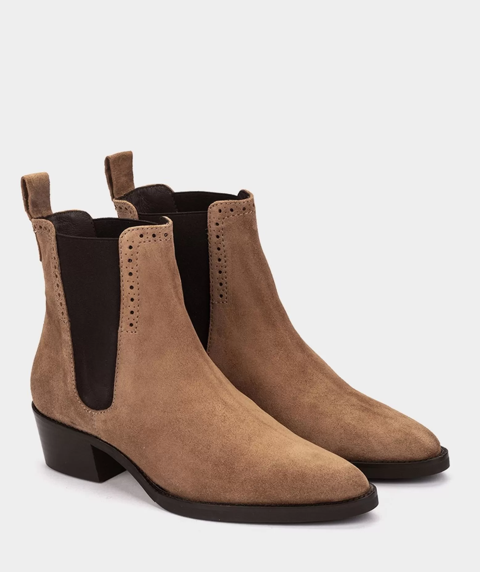 Pedro Miralles Bottines En Cuir Fendu De Couleur Marron