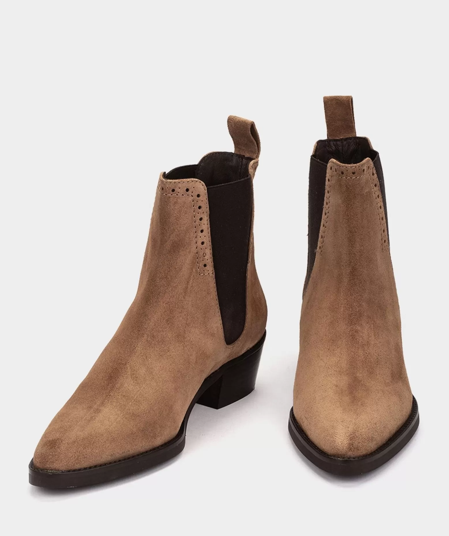 Pedro Miralles Bottines En Cuir Fendu De Couleur Marron