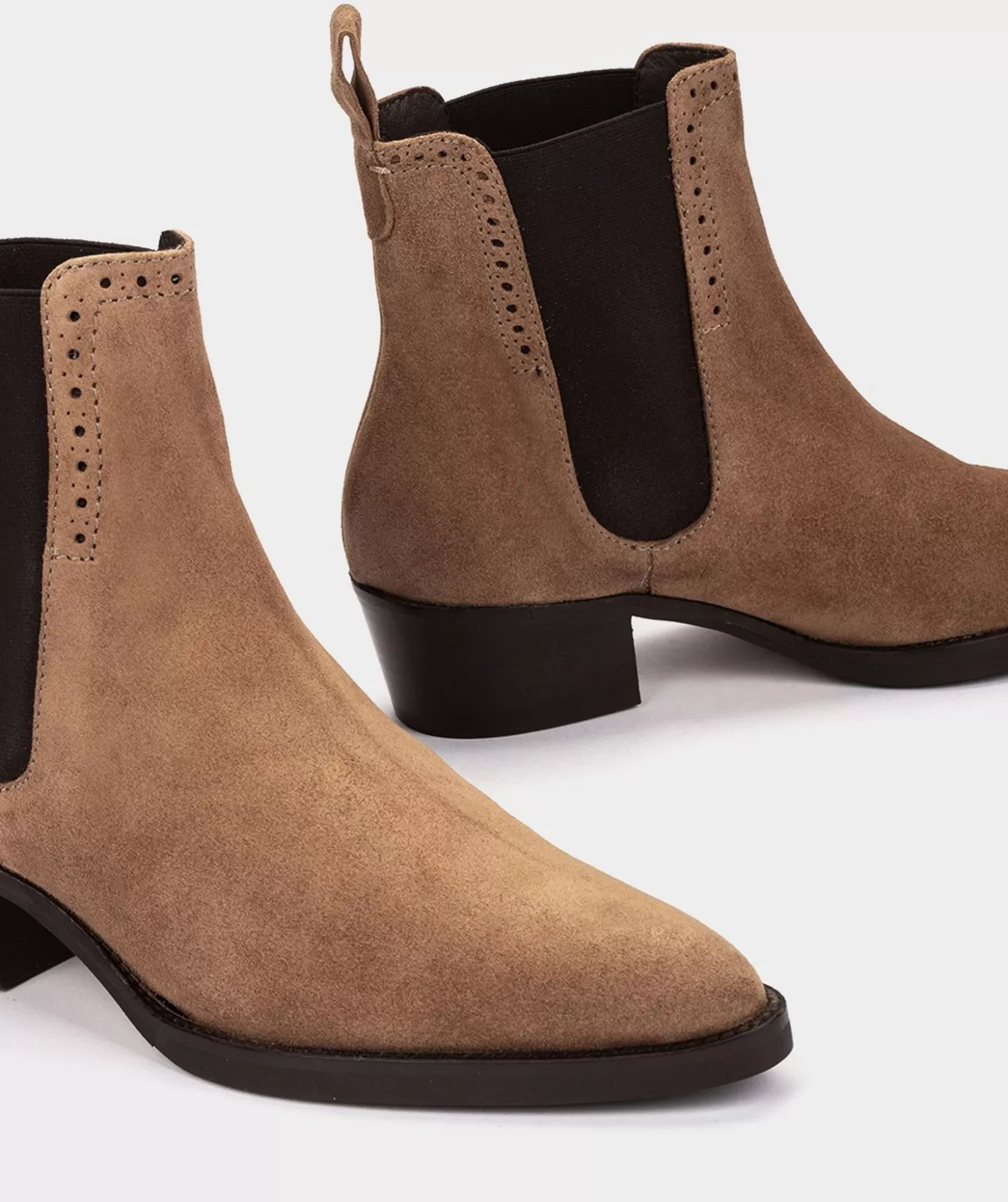 Pedro Miralles Bottines En Cuir Fendu De Couleur Marron