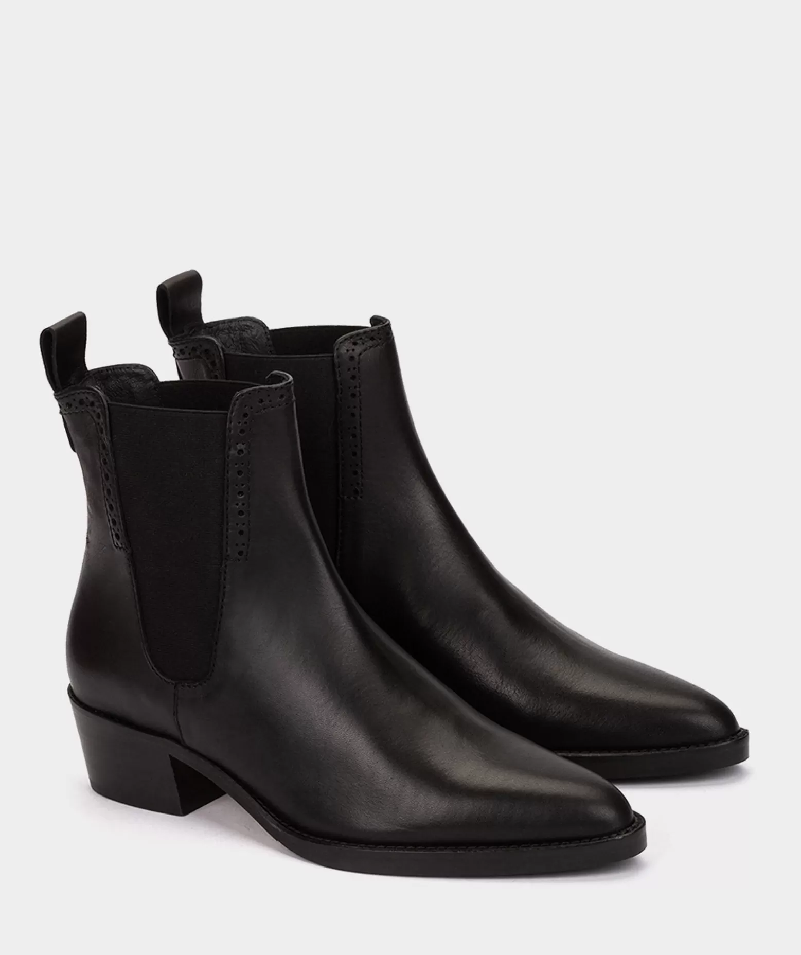 Pedro Miralles Bottines En Cuir Fendu De Couleur Noire