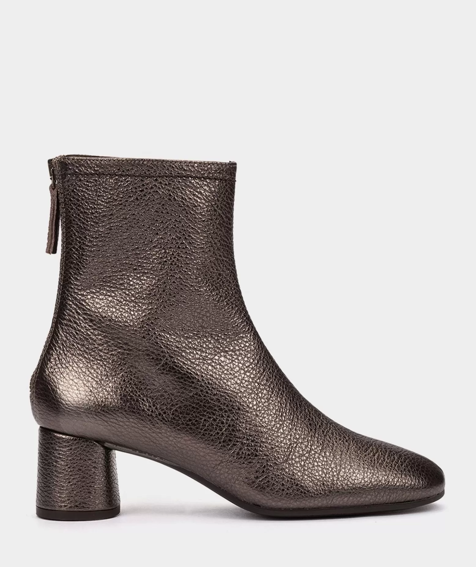 Pedro Miralles Bottines En Cuir Metallise Couleur Bronze