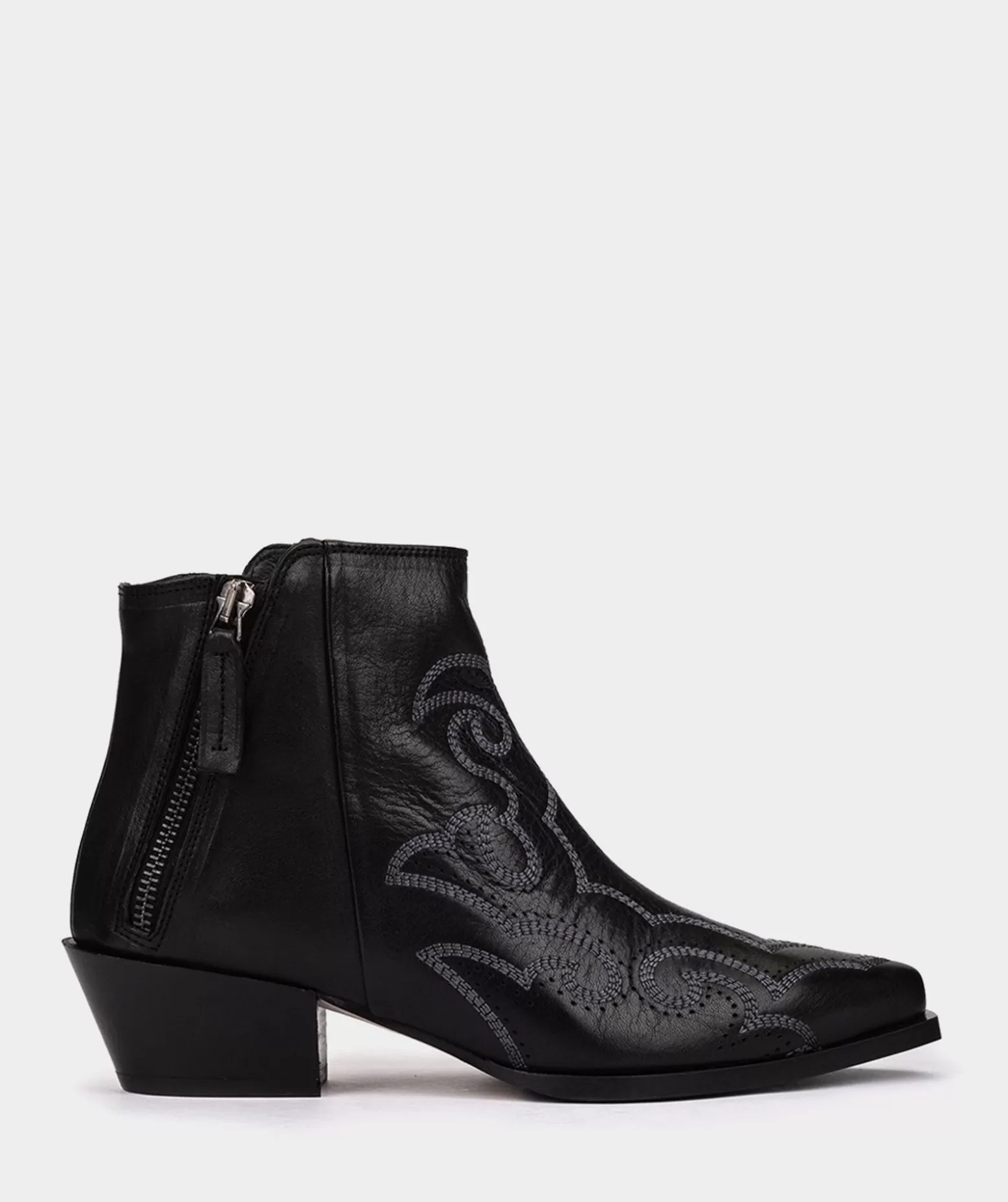 Pedro Miralles Bottines En Cuir Noir A Effet Huile