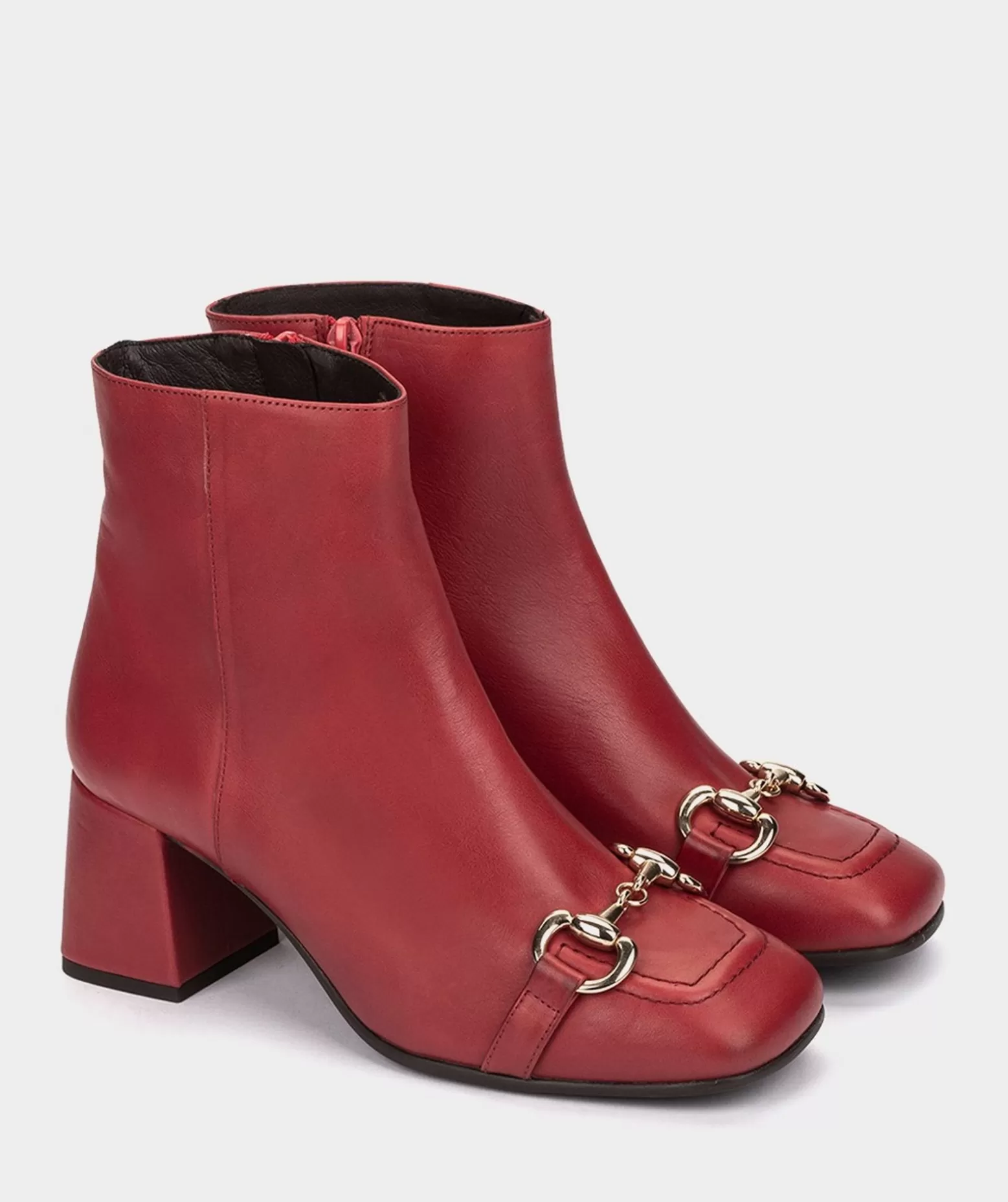 Pedro Miralles Bottines En Cuir Rouge