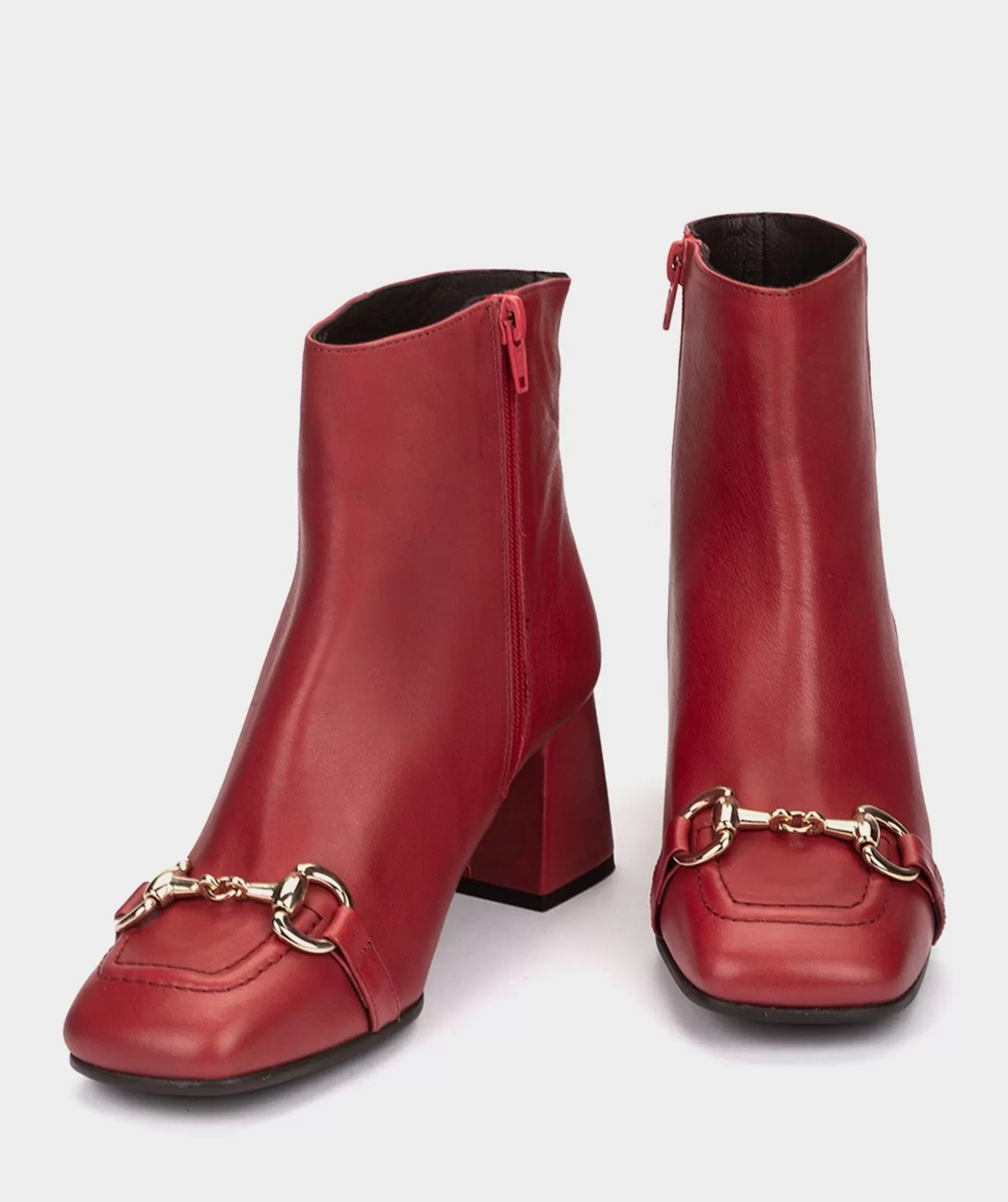 Pedro Miralles Bottines En Cuir Rouge