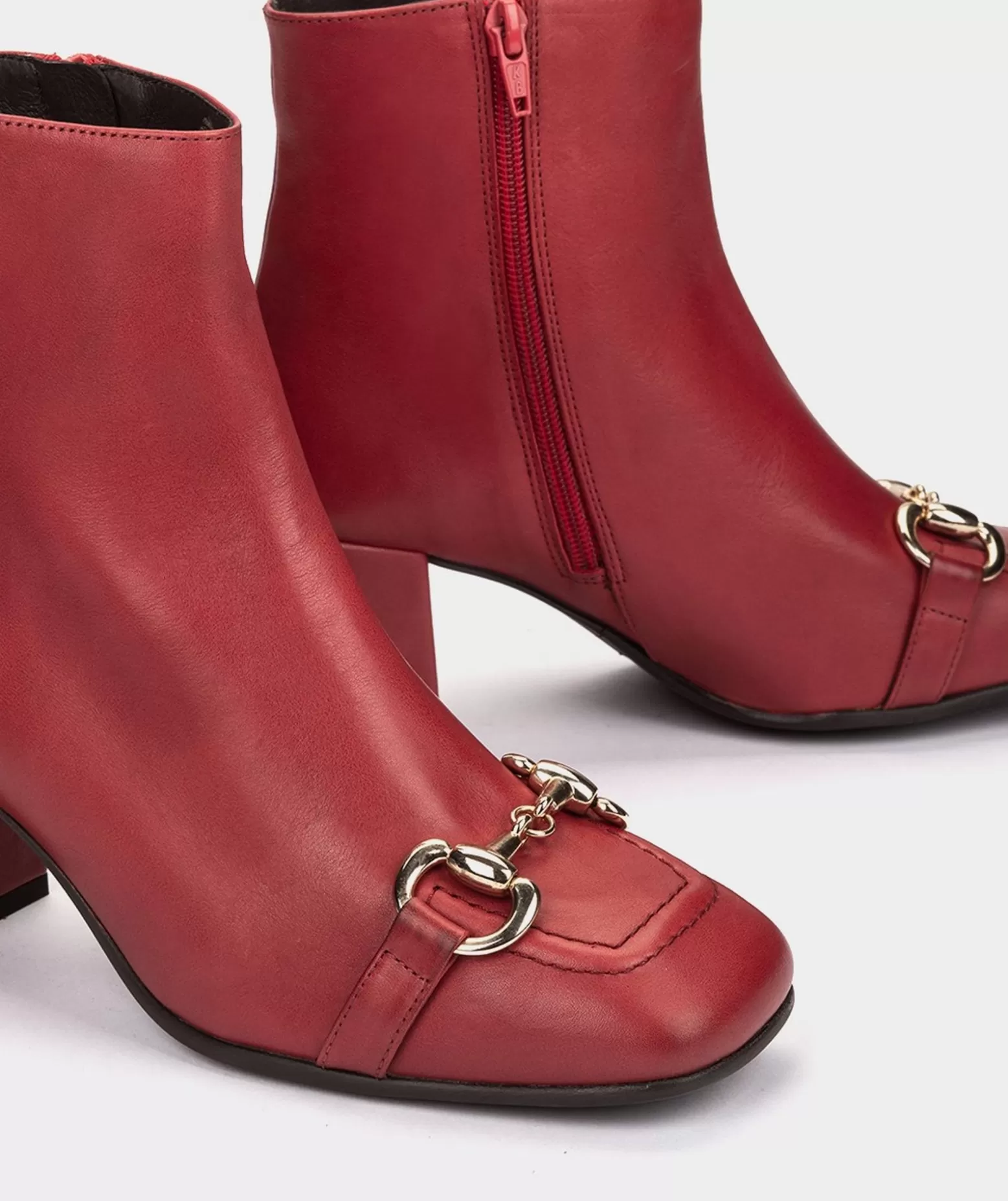 Pedro Miralles Bottines En Cuir Rouge