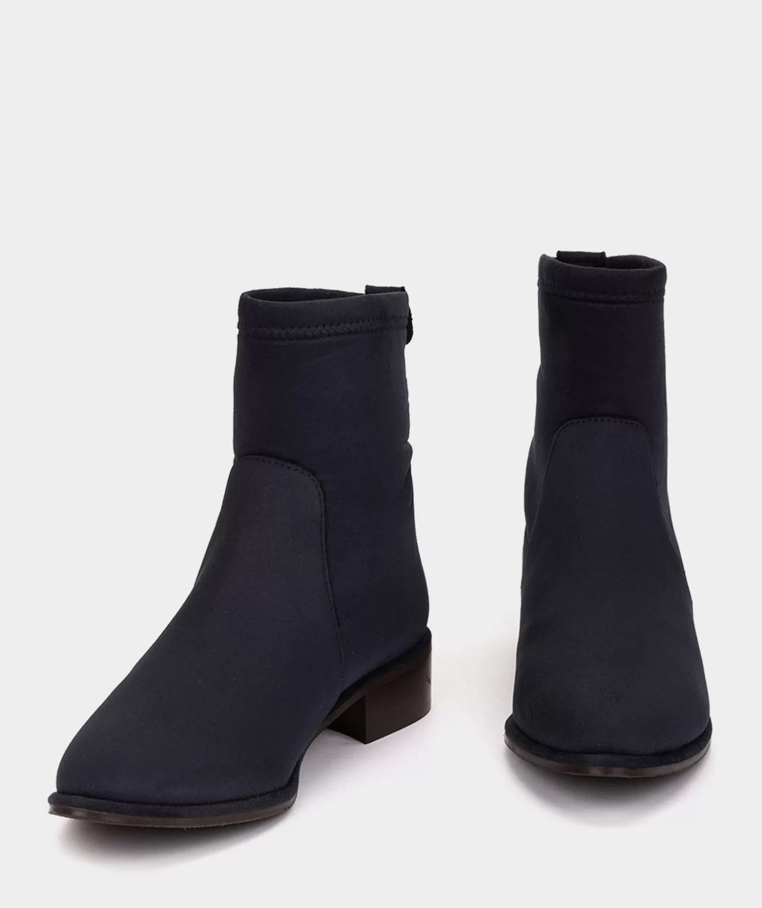 Pedro Miralles Bottines En Cuir Vegetalien Extensible Bleu Marine