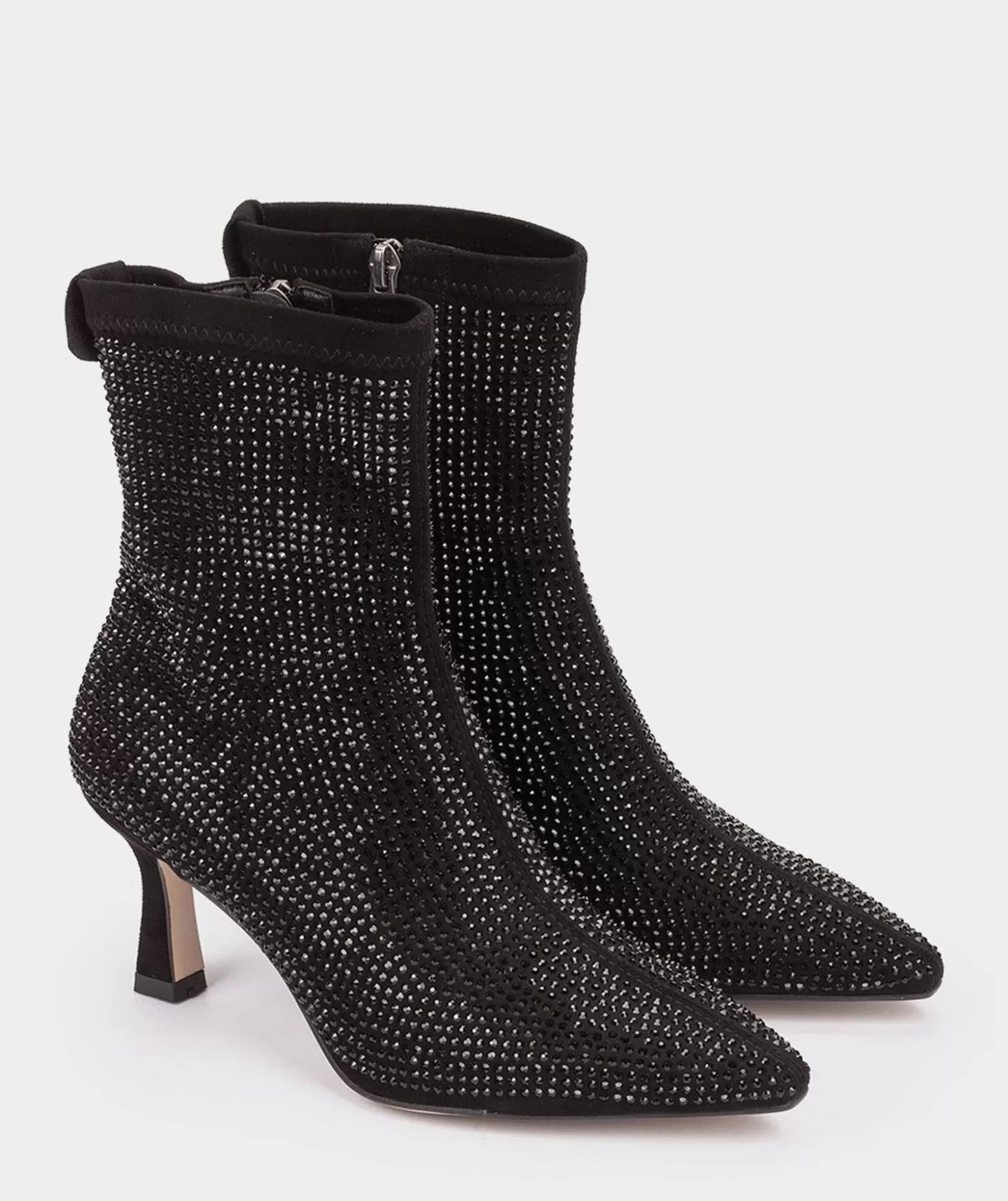 Pedro Miralles Bottines En Tissu Avec Strass.