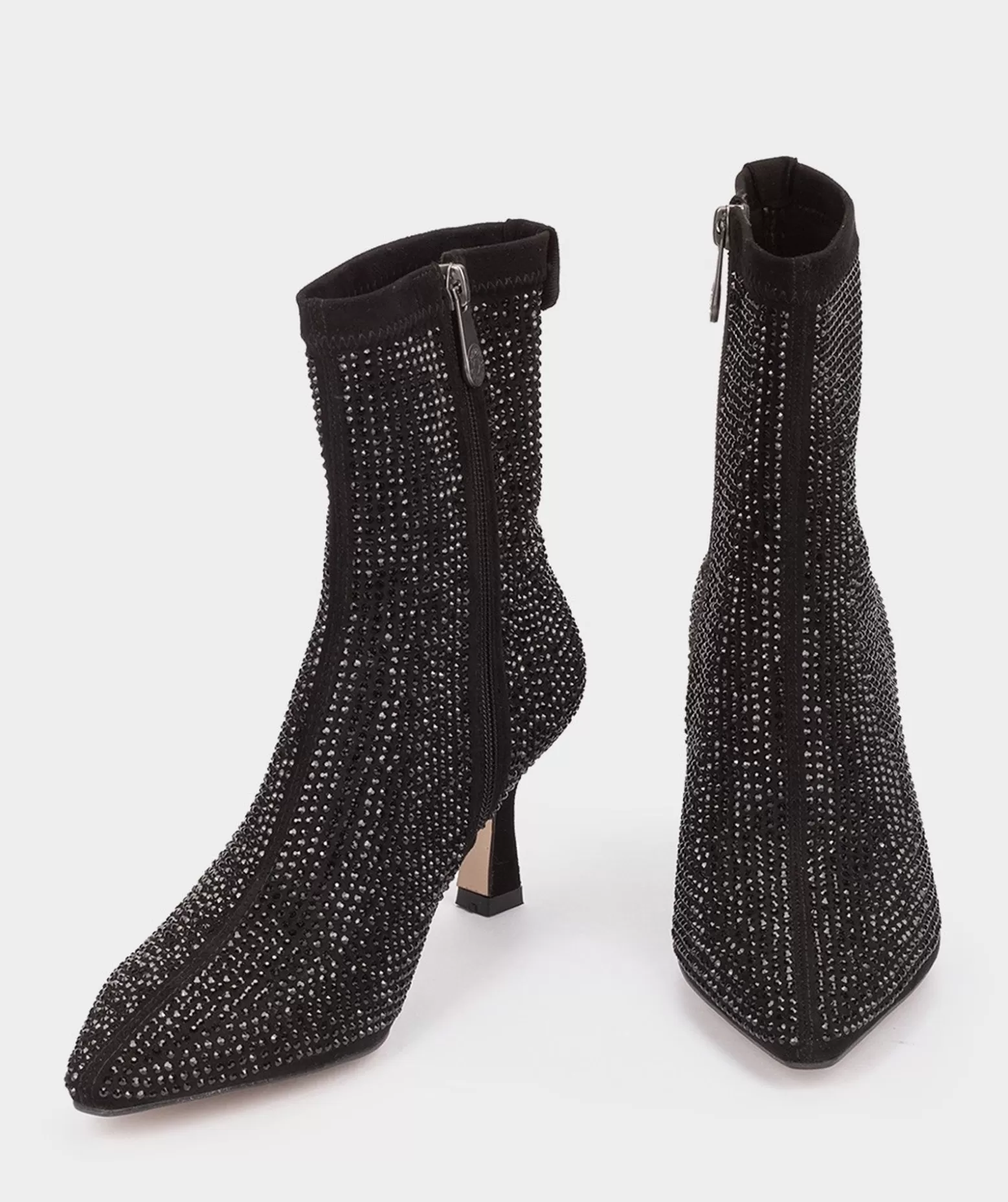 Pedro Miralles Bottines En Tissu Avec Strass.