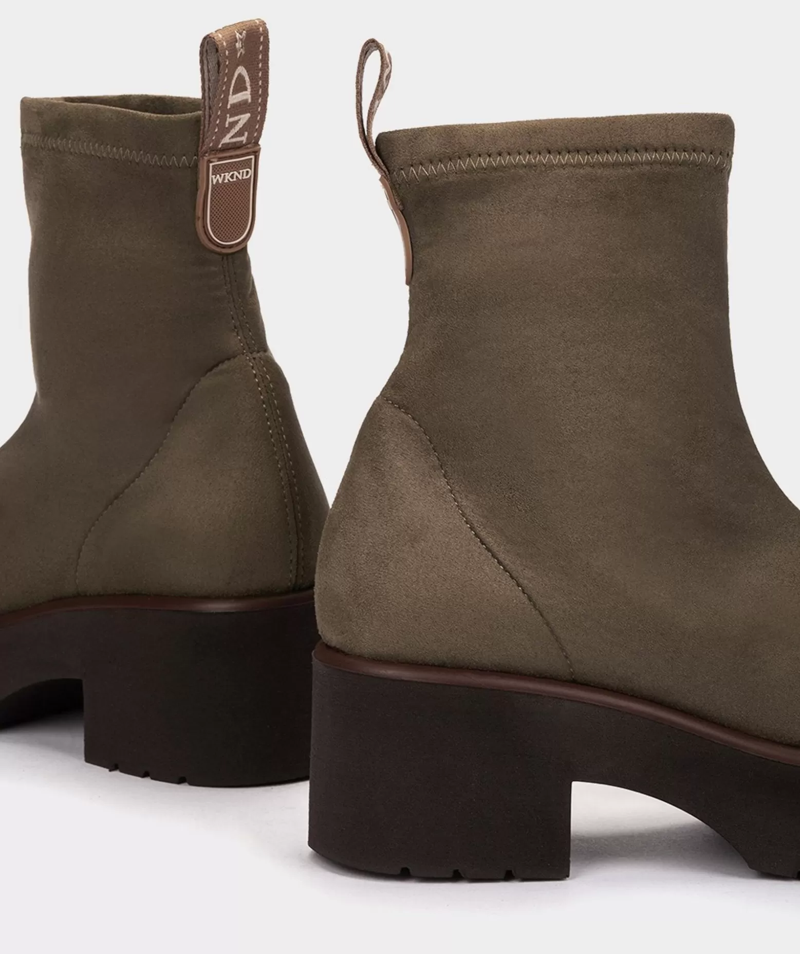 Pedro Miralles Bottines En Tissu Extensible A Effet Daim De Couleur Taupe