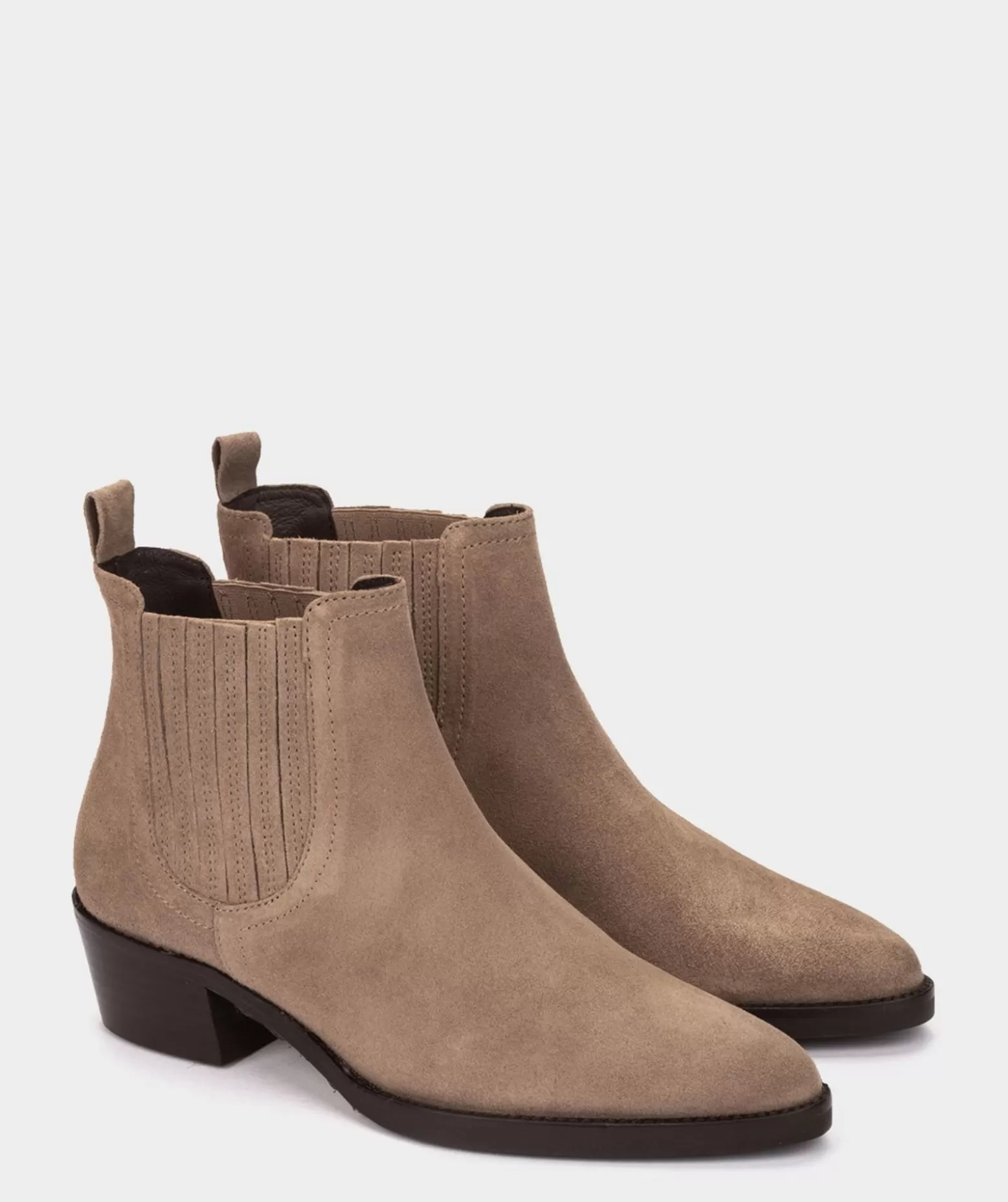 Pedro Miralles Bottines En Velour De Cuir Marron Clair