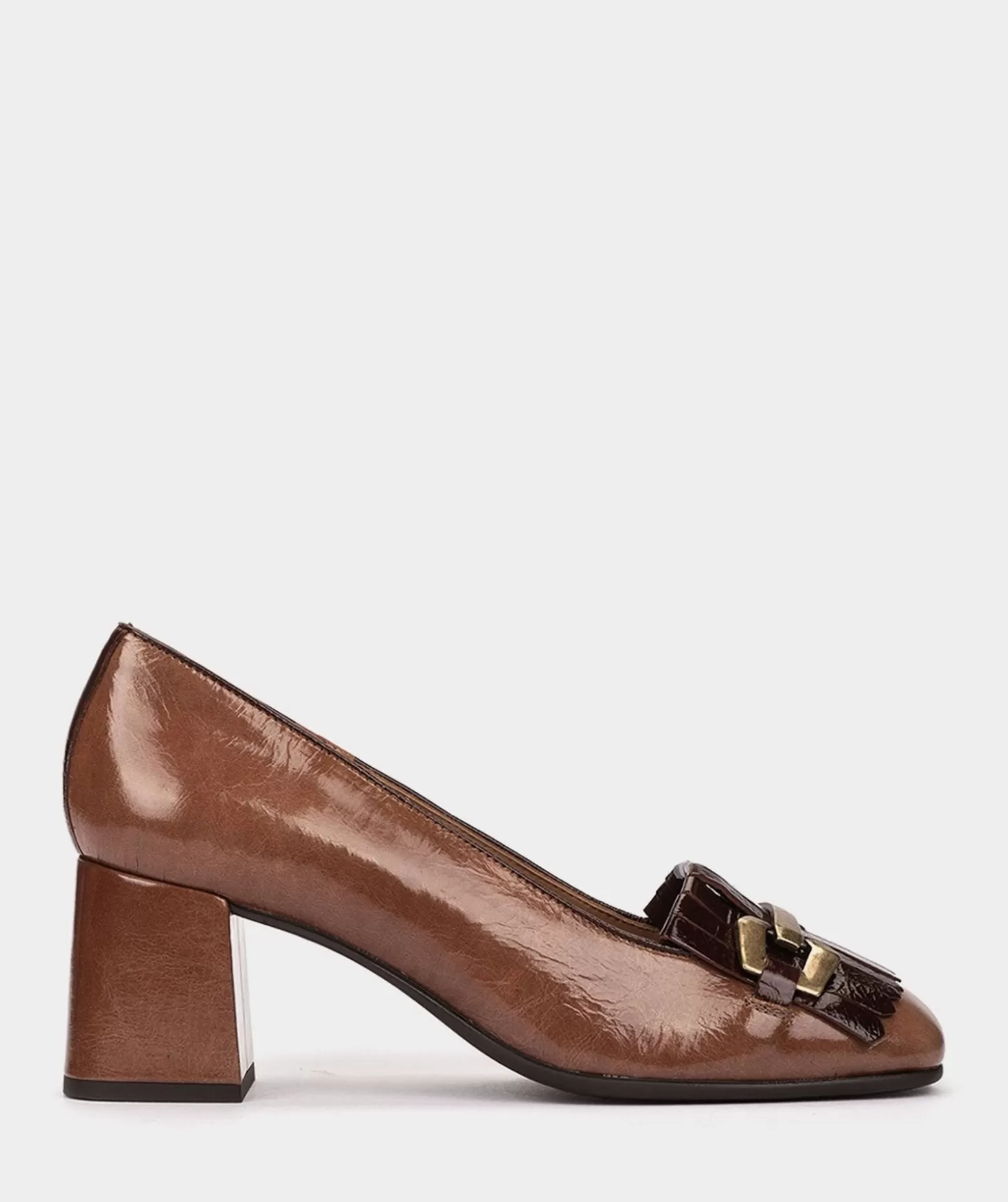 Pedro Miralles Chaussures A Talon Haut En Cuir Verni De Couleur Marron