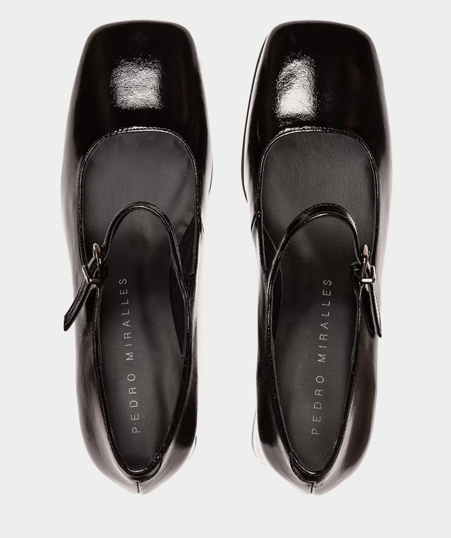 Pedro Miralles Chaussures A Talon Haut En Cuir Verni De Couleur Noire