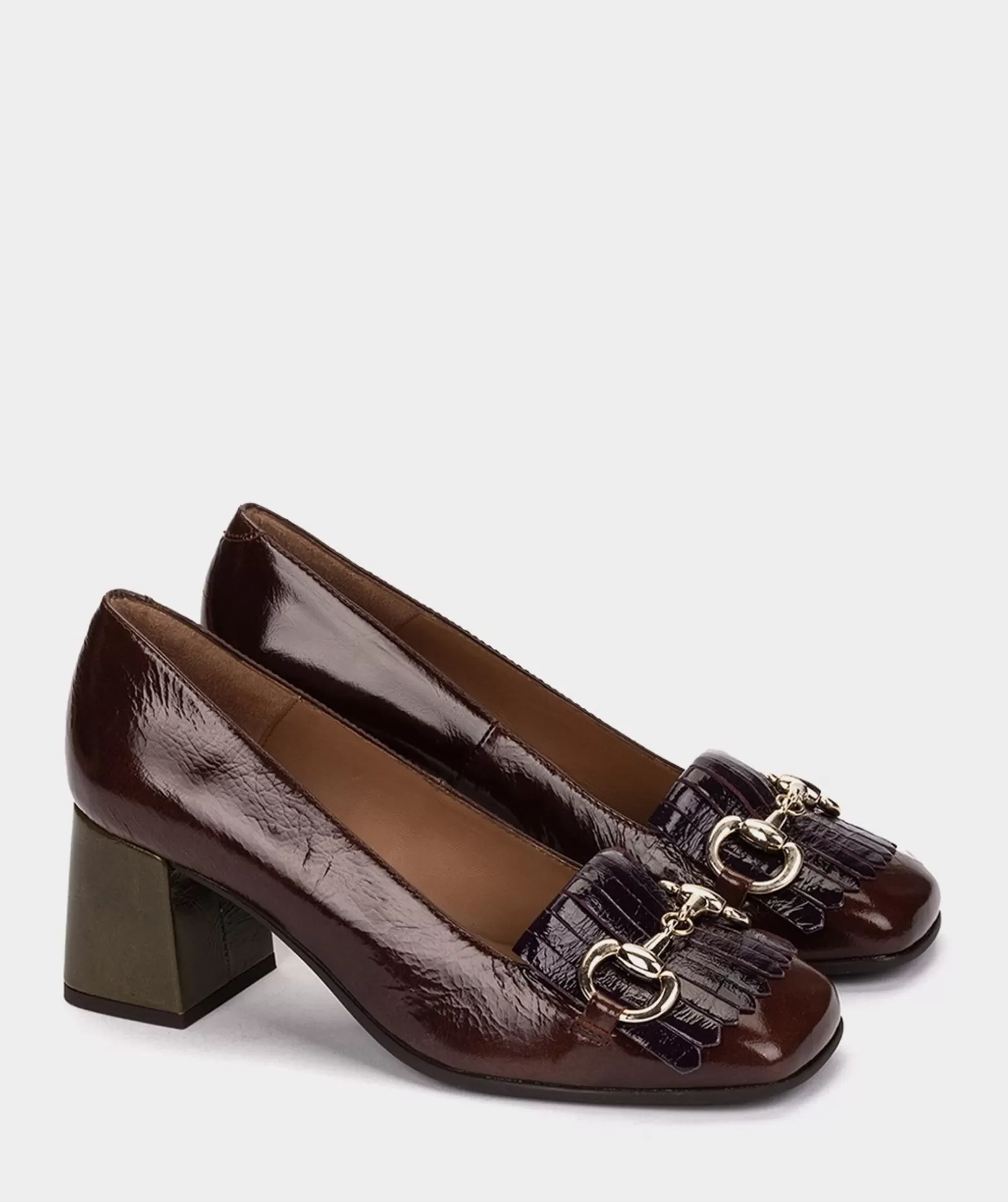 Pedro Miralles Chaussures A Talons En Cuir Verni Marron