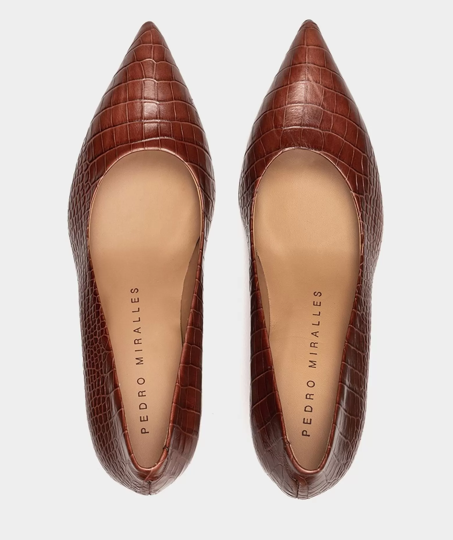 Pedro Miralles Chaussures A Talons Hauts A Bout Pointu En Cuir Marron Embosse
