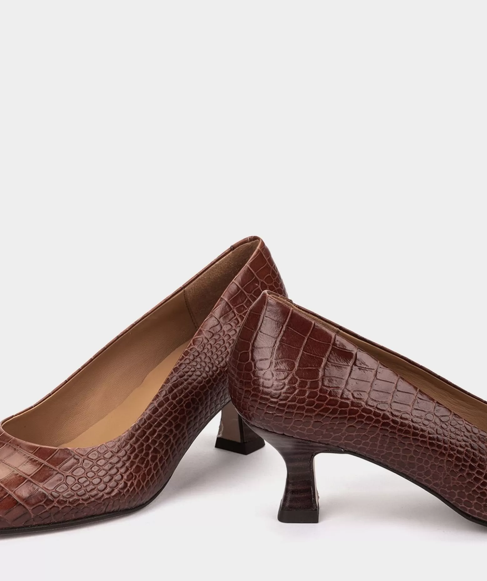 Pedro Miralles Chaussures A Talons Hauts A Bout Pointu En Cuir Marron Embosse