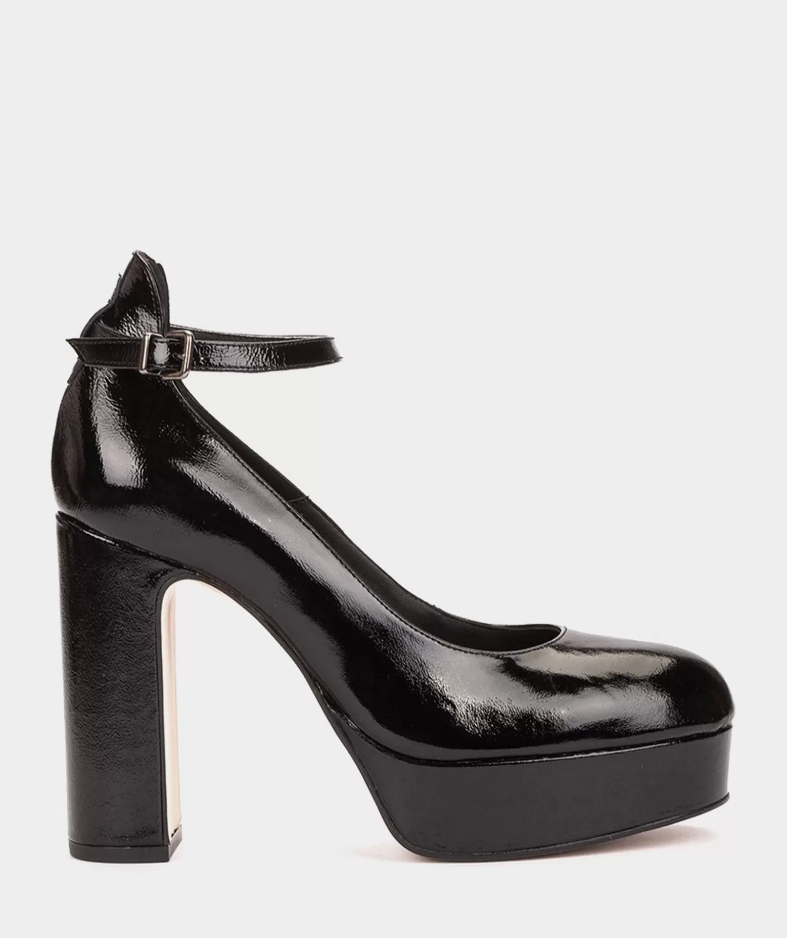 Pedro Miralles Chaussures A Talons Plate-Forme En Cuir Verni Noir