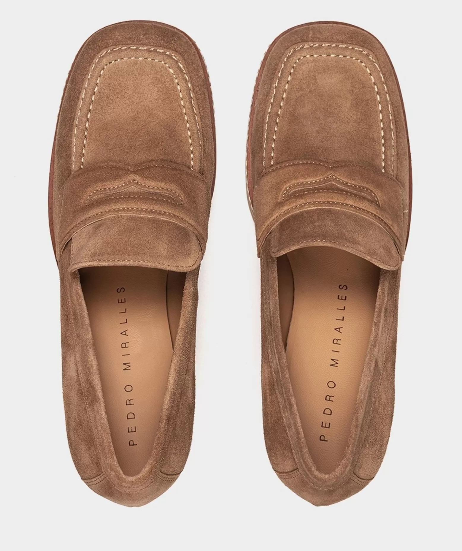 Pedro Miralles Mocassins En Croute De Cuir Marron