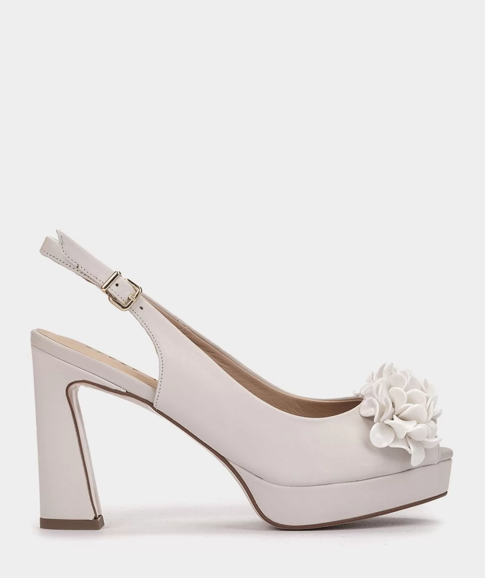 Pedro Miralles Sandales A Talon Beige Avec Ornements Assortis