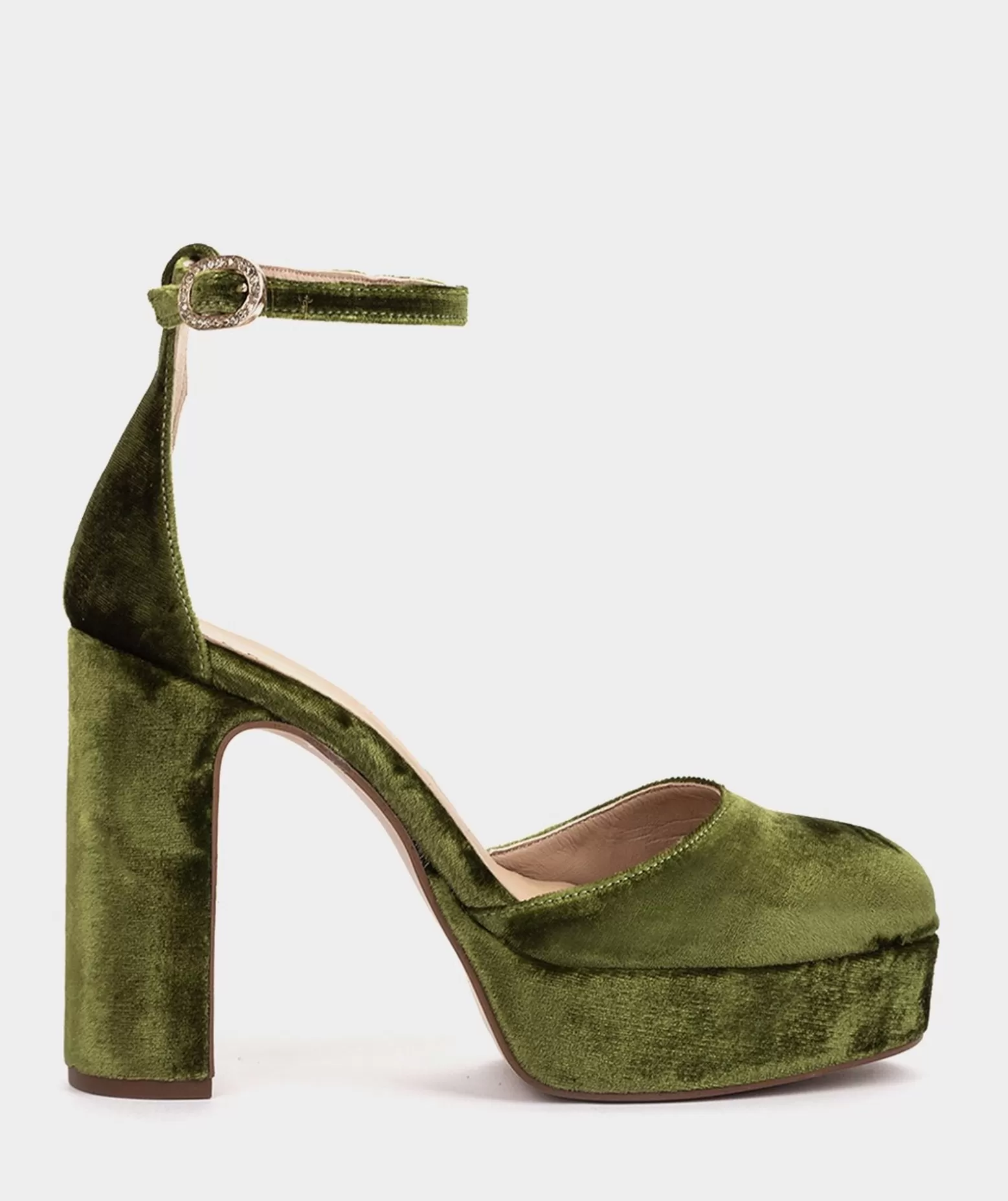 Pedro Miralles Sandales A Talons Avec Plateforme En Velours De Couleur Verte