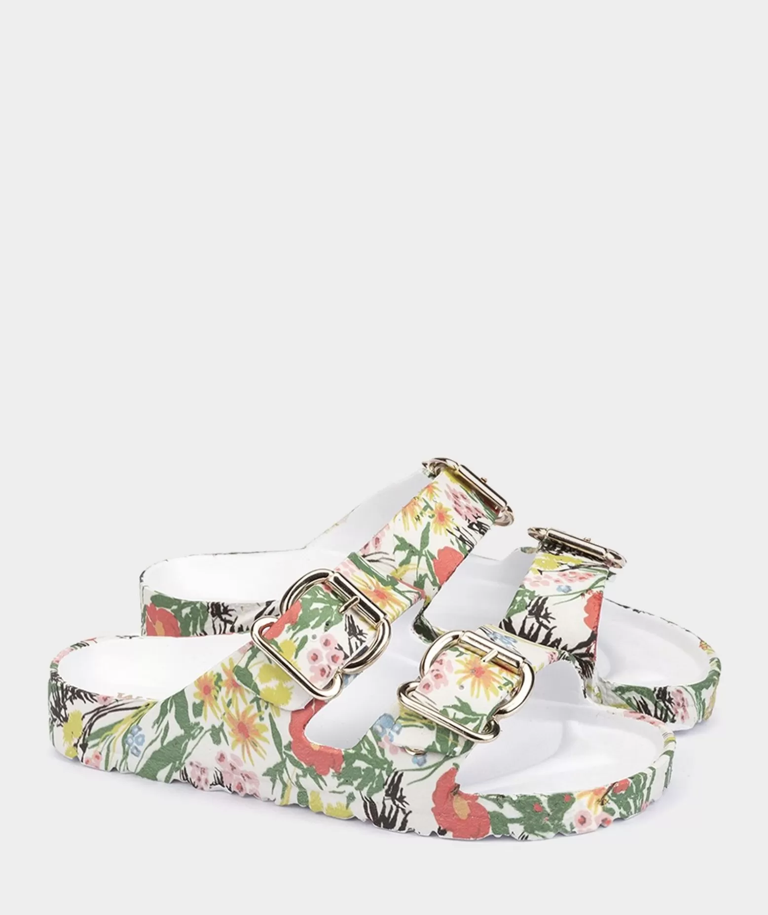 Pedro Miralles Sandales Plates Avec Motif Floral, Ornee De Boucles