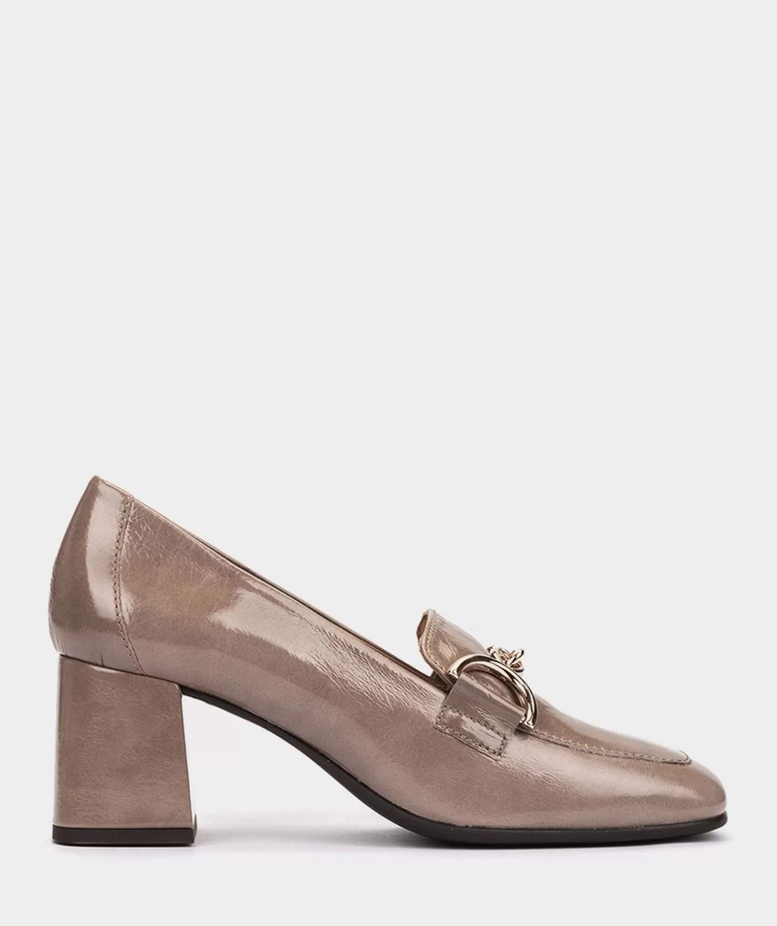Pedro Miralles Talons Hauts En Cuir Verni De Couleur Taupe